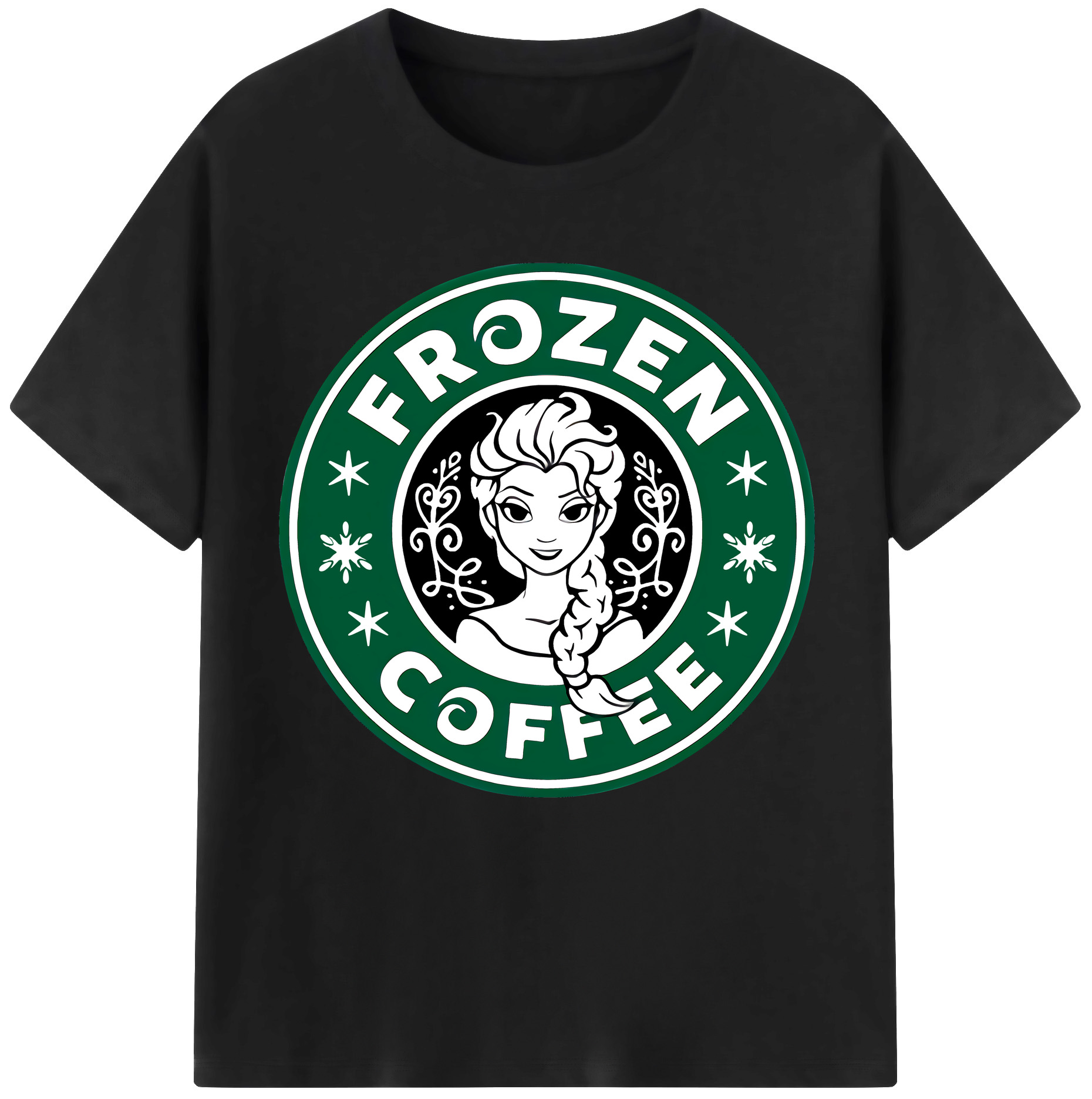 （画像用） アナと雪の女王 アンナ エルサ Frozen Anna Elsa 綿100％半袖Tシャツ（フロントプリント）