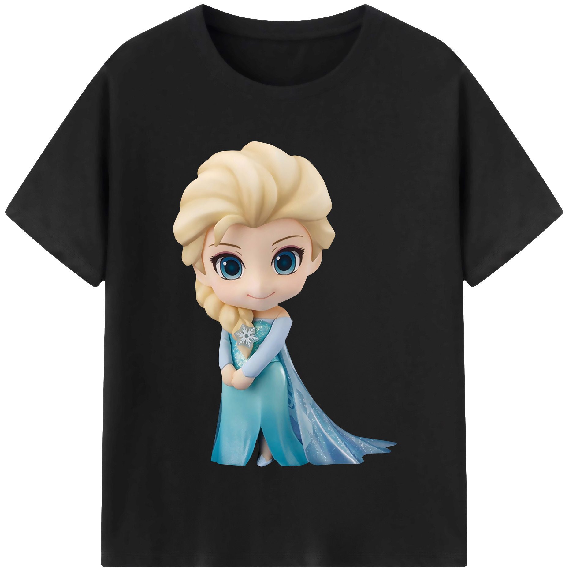 （画像用） アナと雪の女王 アンナ エルサ Frozen Anna Elsa 綿100％半袖Tシャツ（フロントプリント）