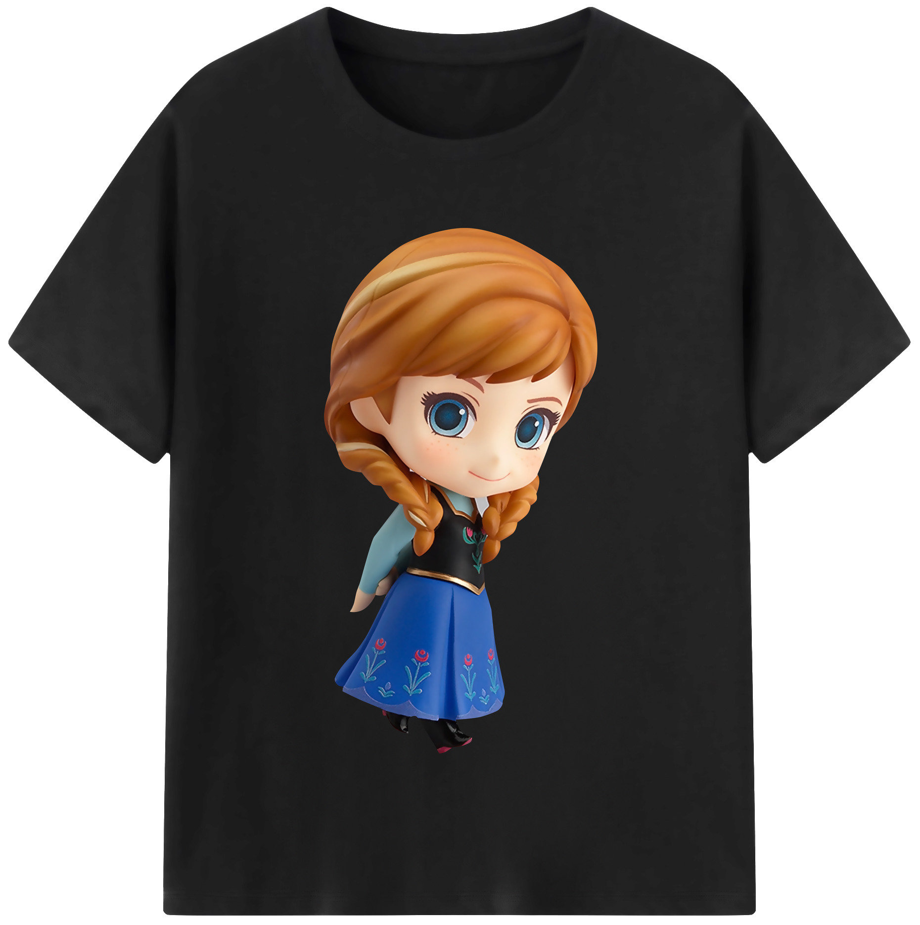 （画像用） アナと雪の女王 アンナ エルサ Frozen Anna Elsa 綿100％半袖Tシャツ（フロントプリント）
