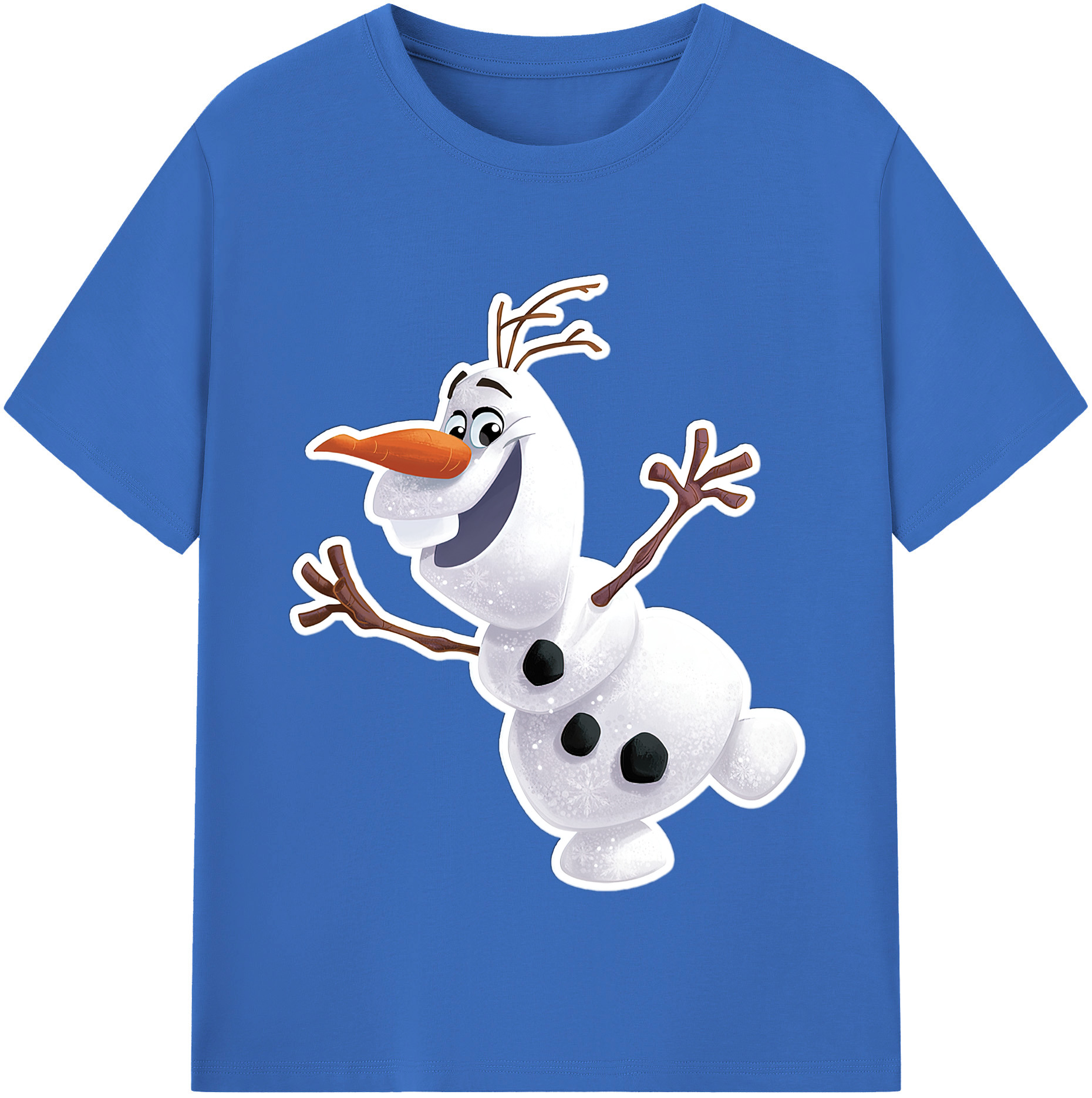 （画像用） アナと雪の女王 アンナ エルサ Frozen Anna Elsa 綿100％半袖Tシャツ（フロントプリント）