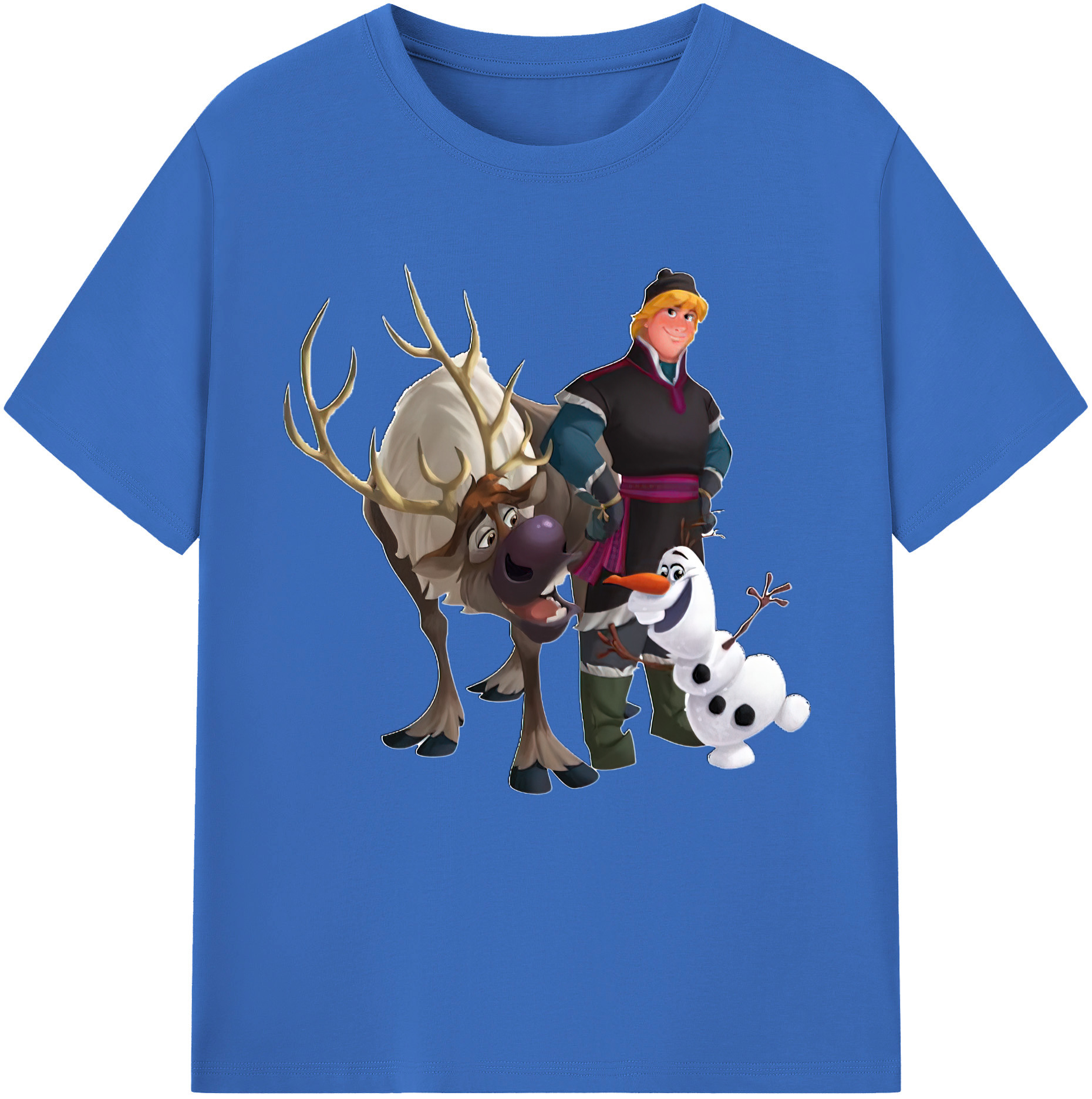 （画像用） アナと雪の女王 アンナ エルサ Frozen Anna Elsa 綿100％半袖Tシャツ（フロントプリント）