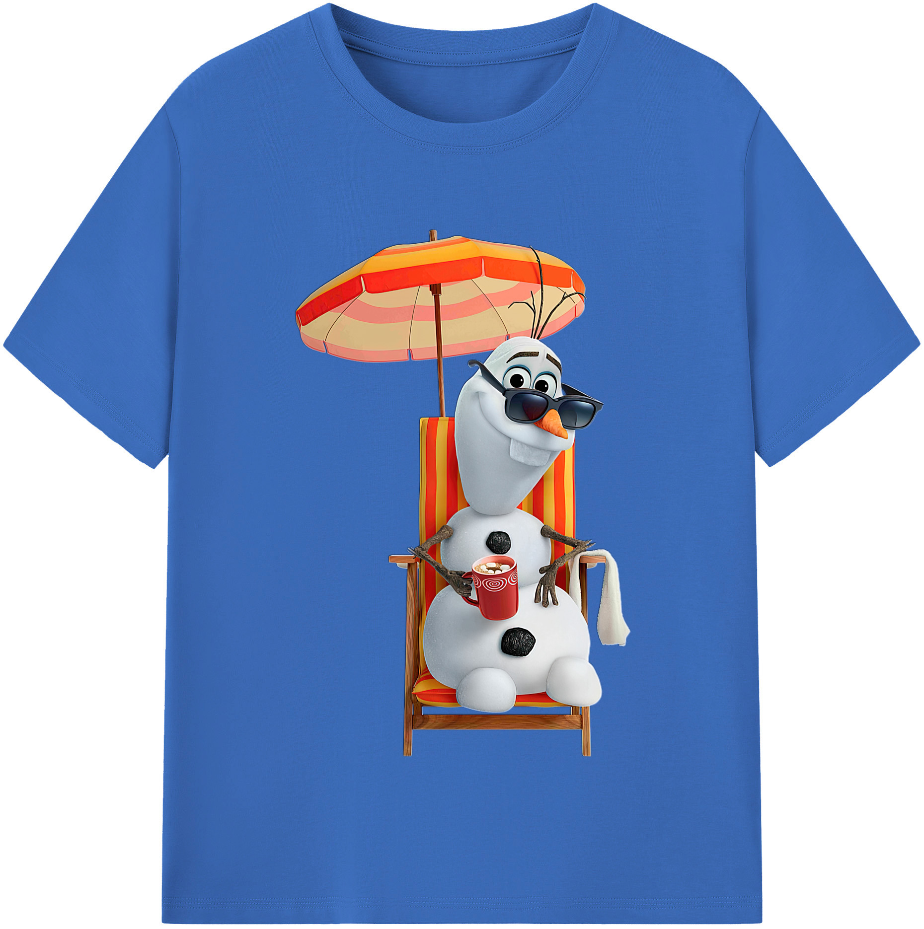 （画像用） アナと雪の女王 アンナ エルサ Frozen Anna Elsa 綿100％半袖Tシャツ（フロントプリント）