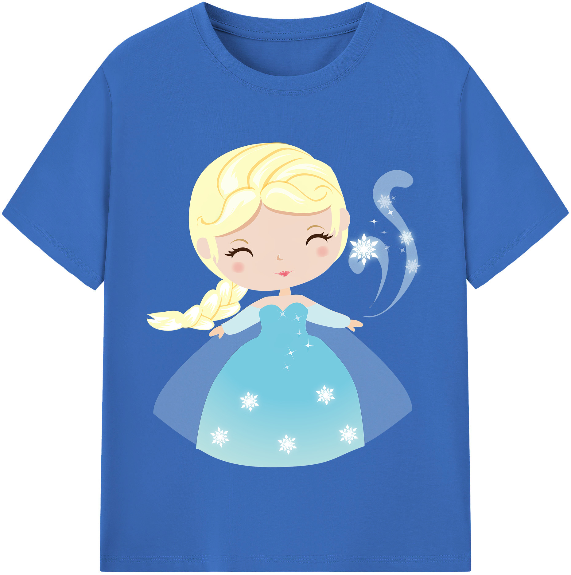 （画像用） アナと雪の女王 アンナ エルサ Frozen Anna Elsa 綿100％半袖Tシャツ（フロントプリント）