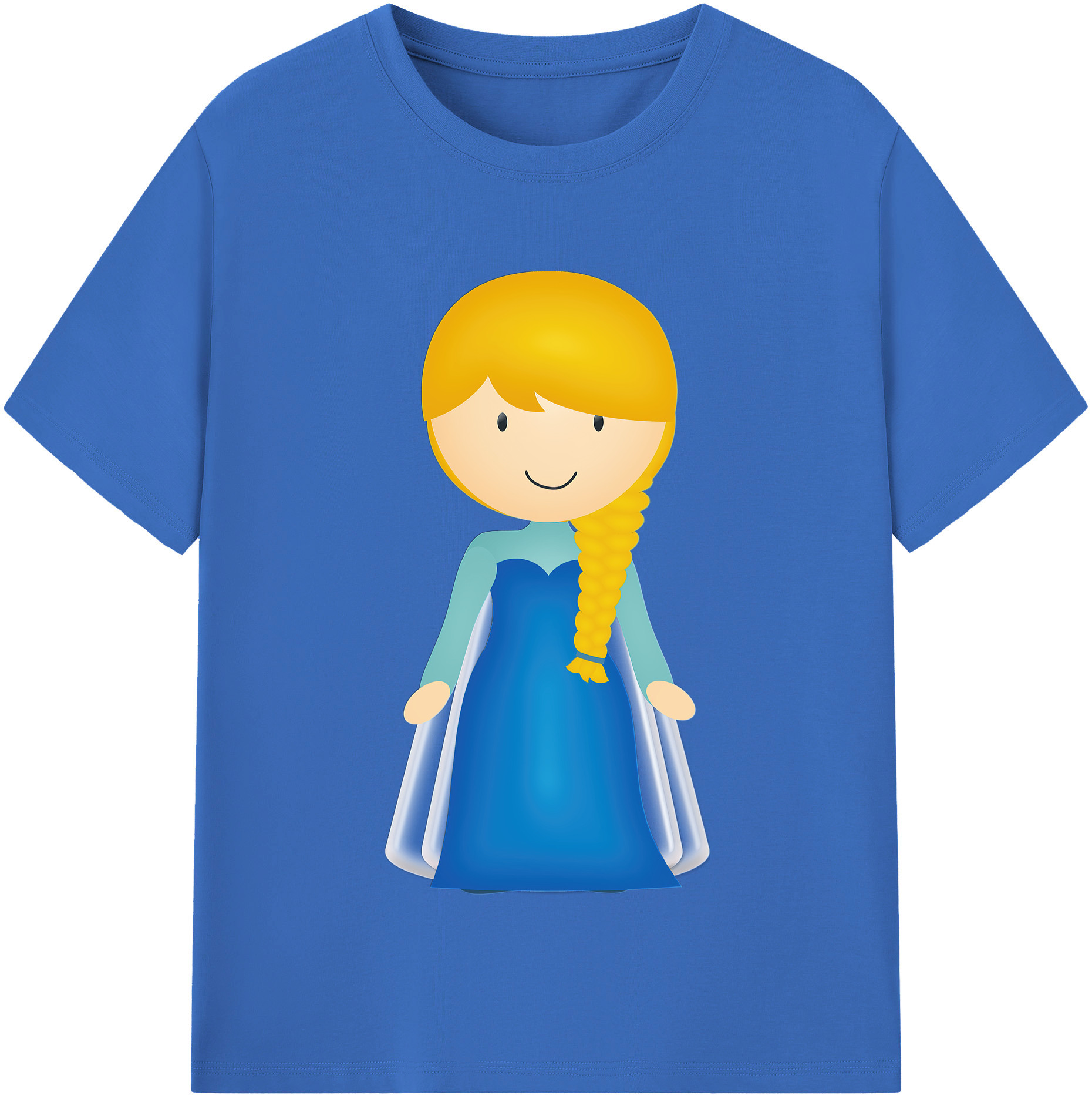 （画像用） アナと雪の女王 アンナ エルサ Frozen Anna Elsa 綿100％半袖Tシャツ（フロントプリント）