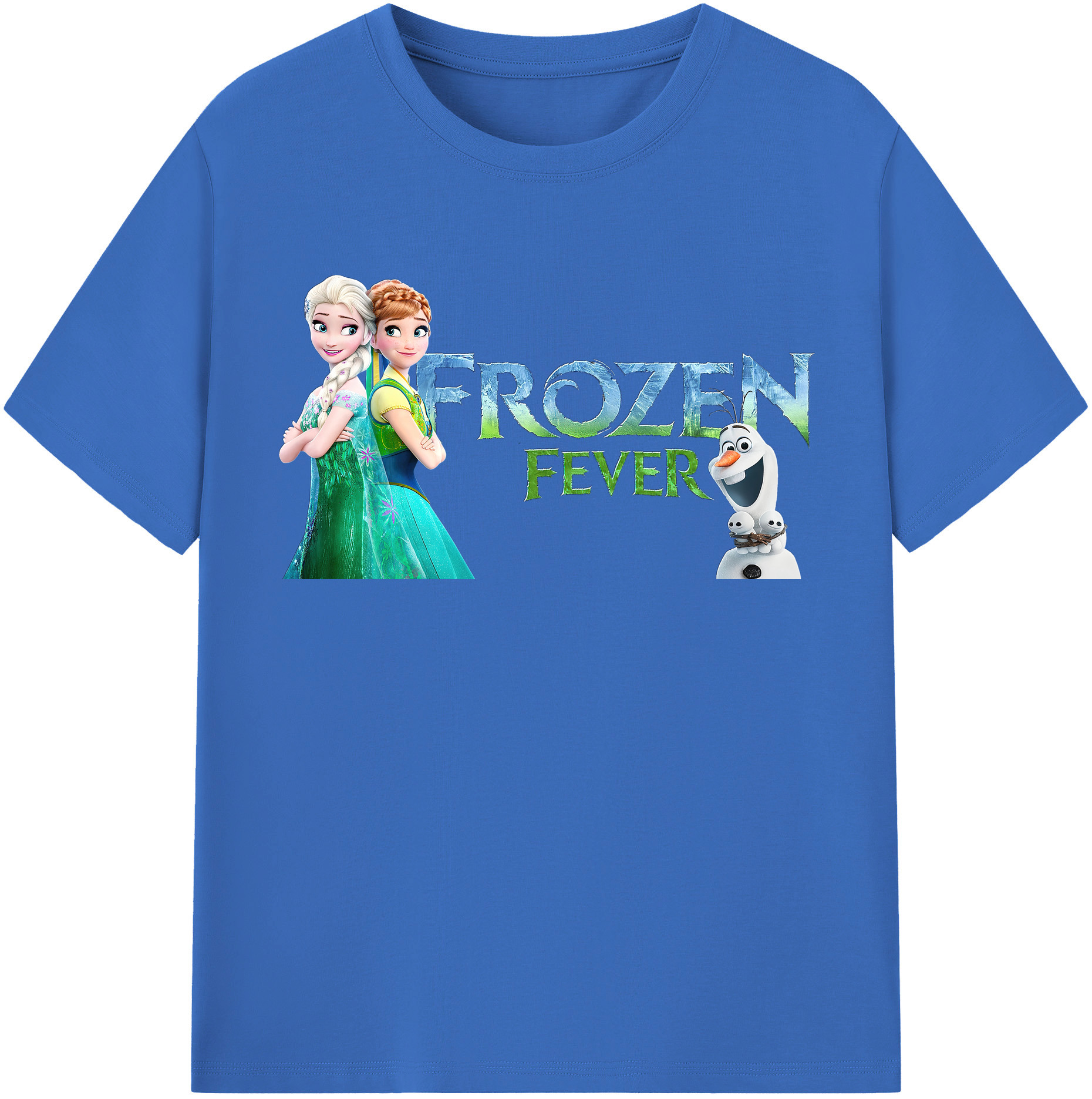 （画像用） アナと雪の女王 アンナ エルサ Frozen Anna Elsa 綿100％半袖Tシャツ（フロントプリント）