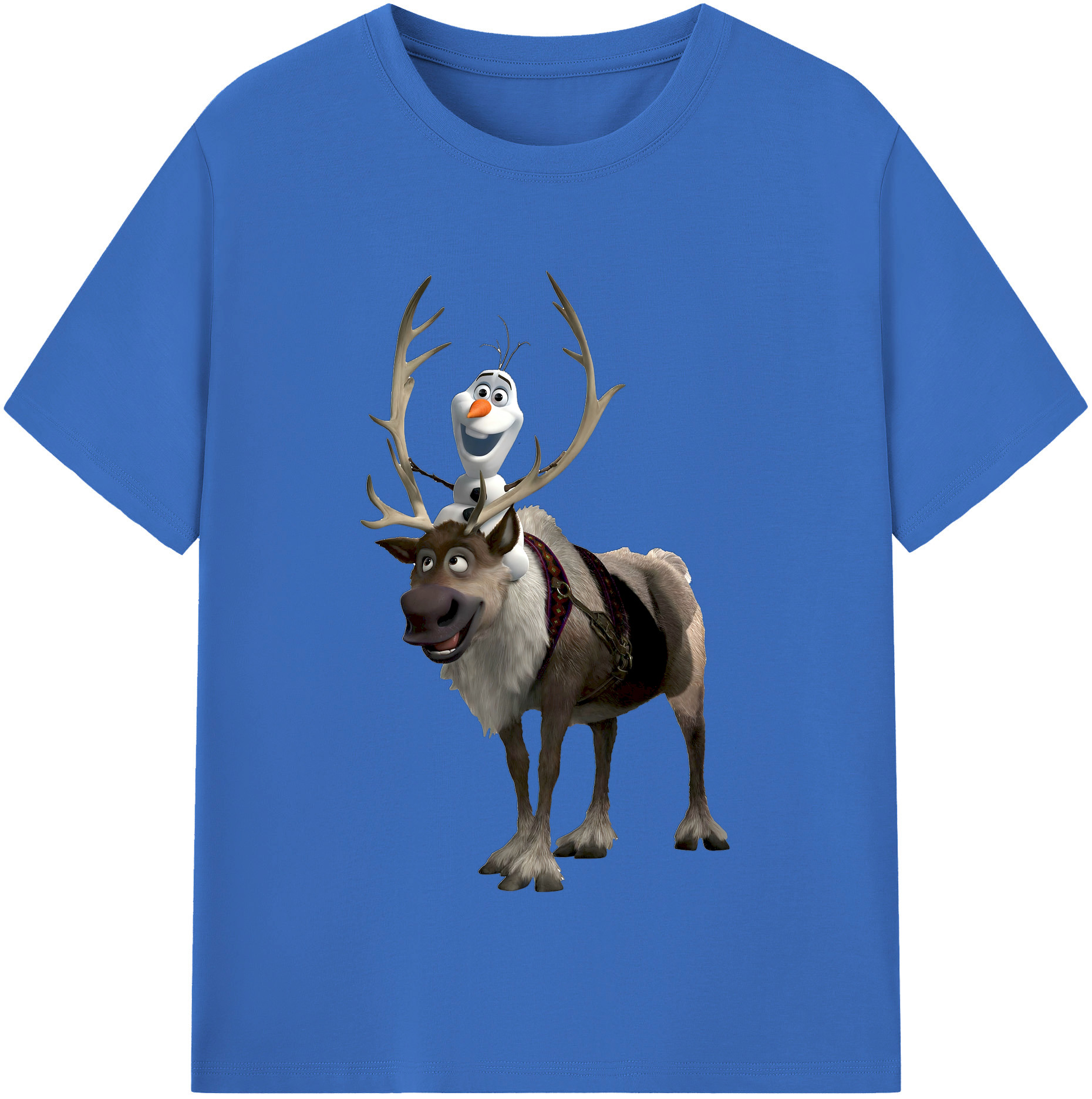 （画像用） アナと雪の女王 アンナ エルサ Frozen Anna Elsa 綿100％半袖Tシャツ（フロントプリント）