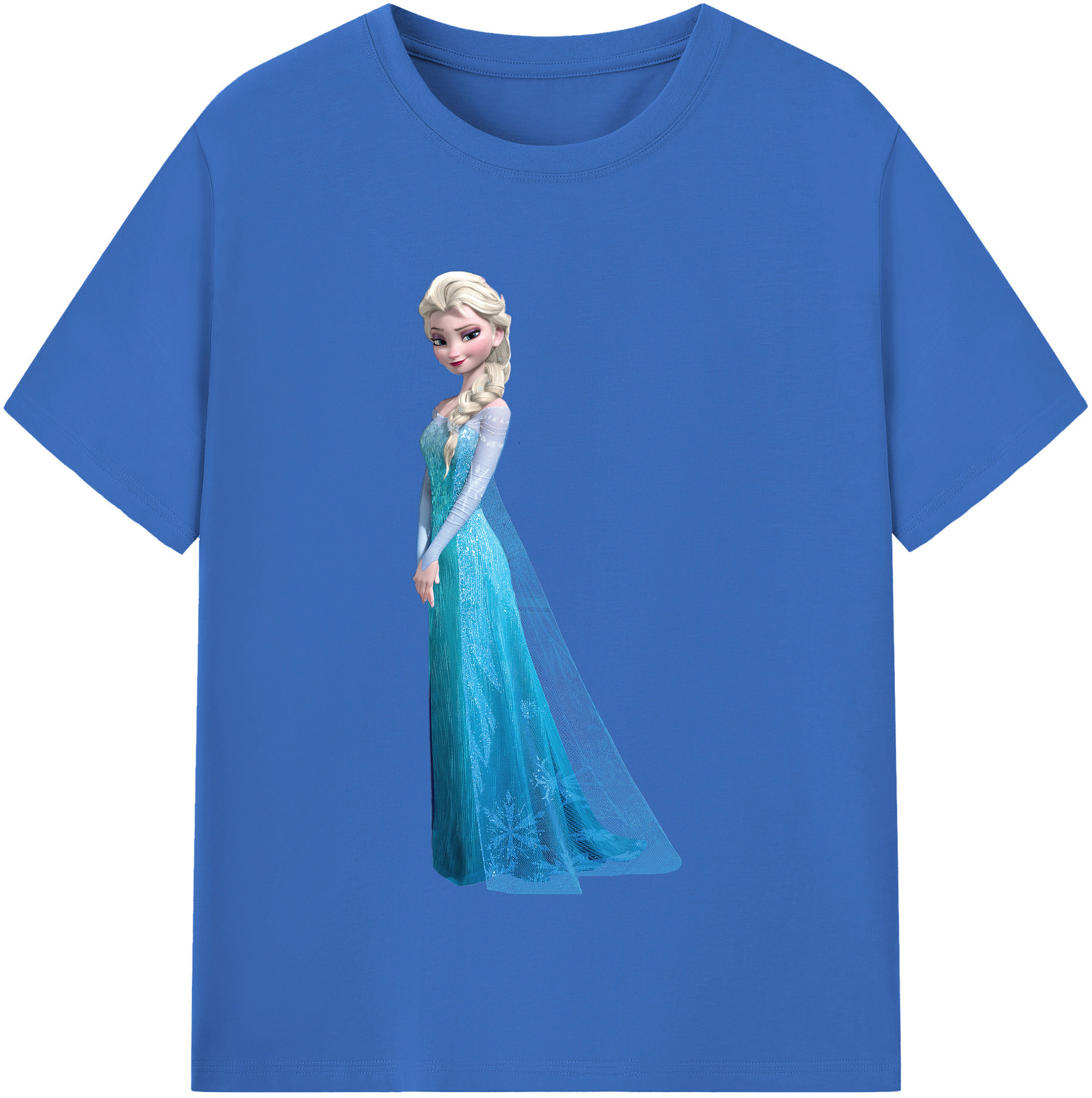 （画像用） アナと雪の女王 アンナ エルサ Frozen Anna Elsa 綿100％半袖Tシャツ（フロントプリント）