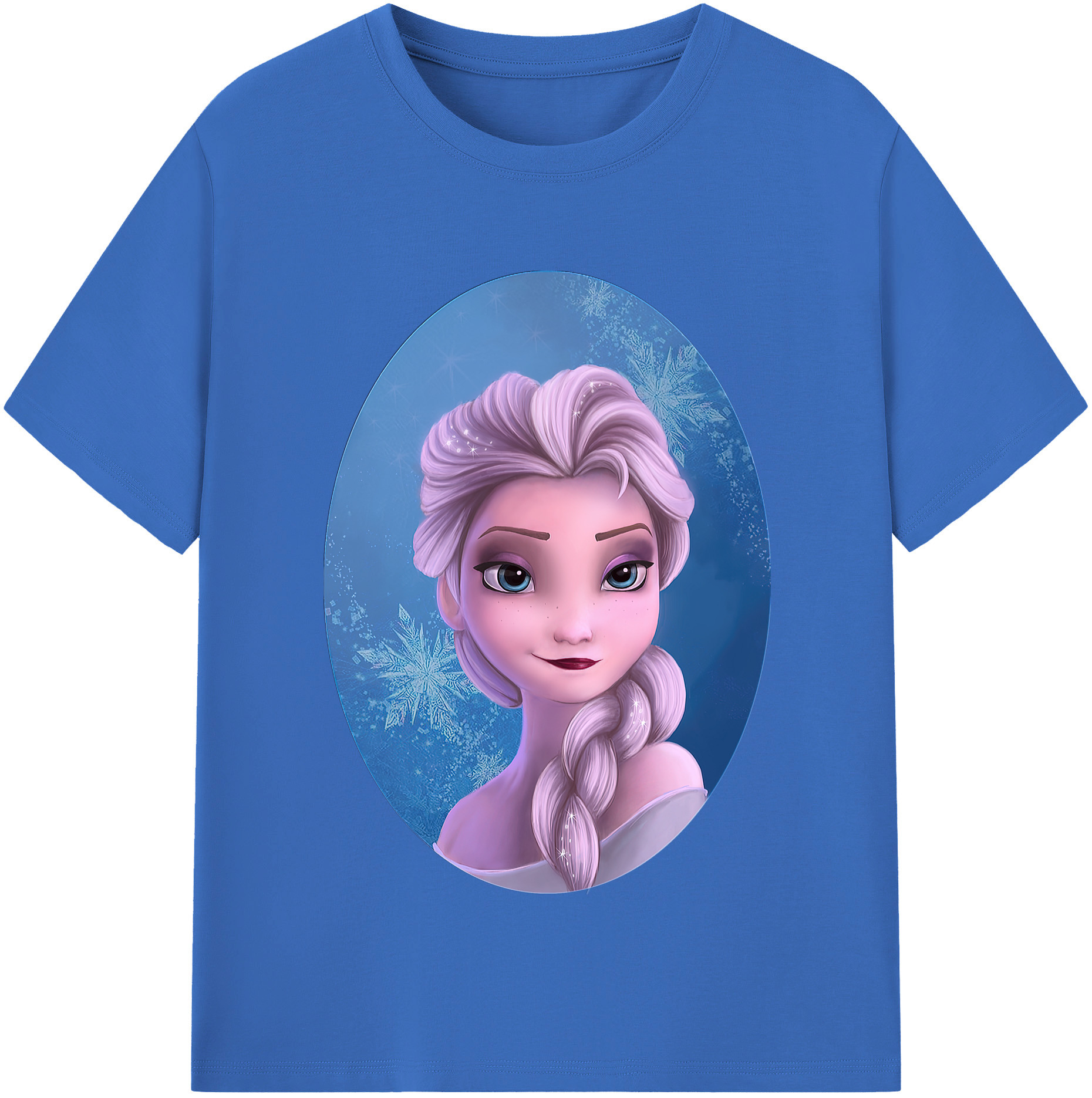 （画像用） アナと雪の女王 アンナ エルサ Frozen Anna Elsa 綿100％半袖Tシャツ（フロントプリント）