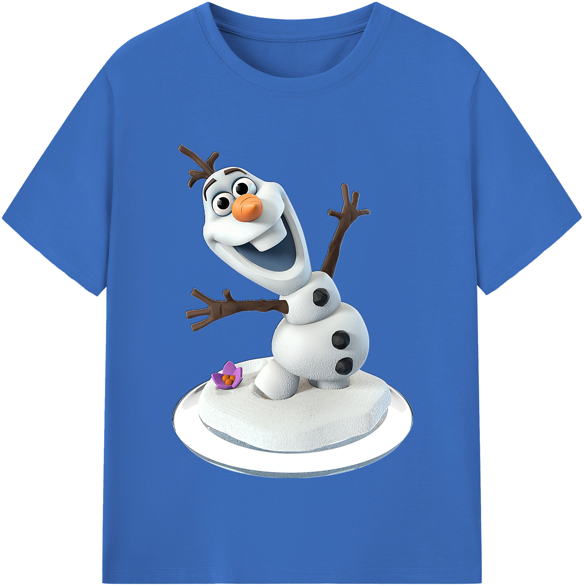（画像用） アナと雪の女王 アンナ エルサ Frozen Anna Elsa 綿100％半袖Tシャツ（フロントプリント）