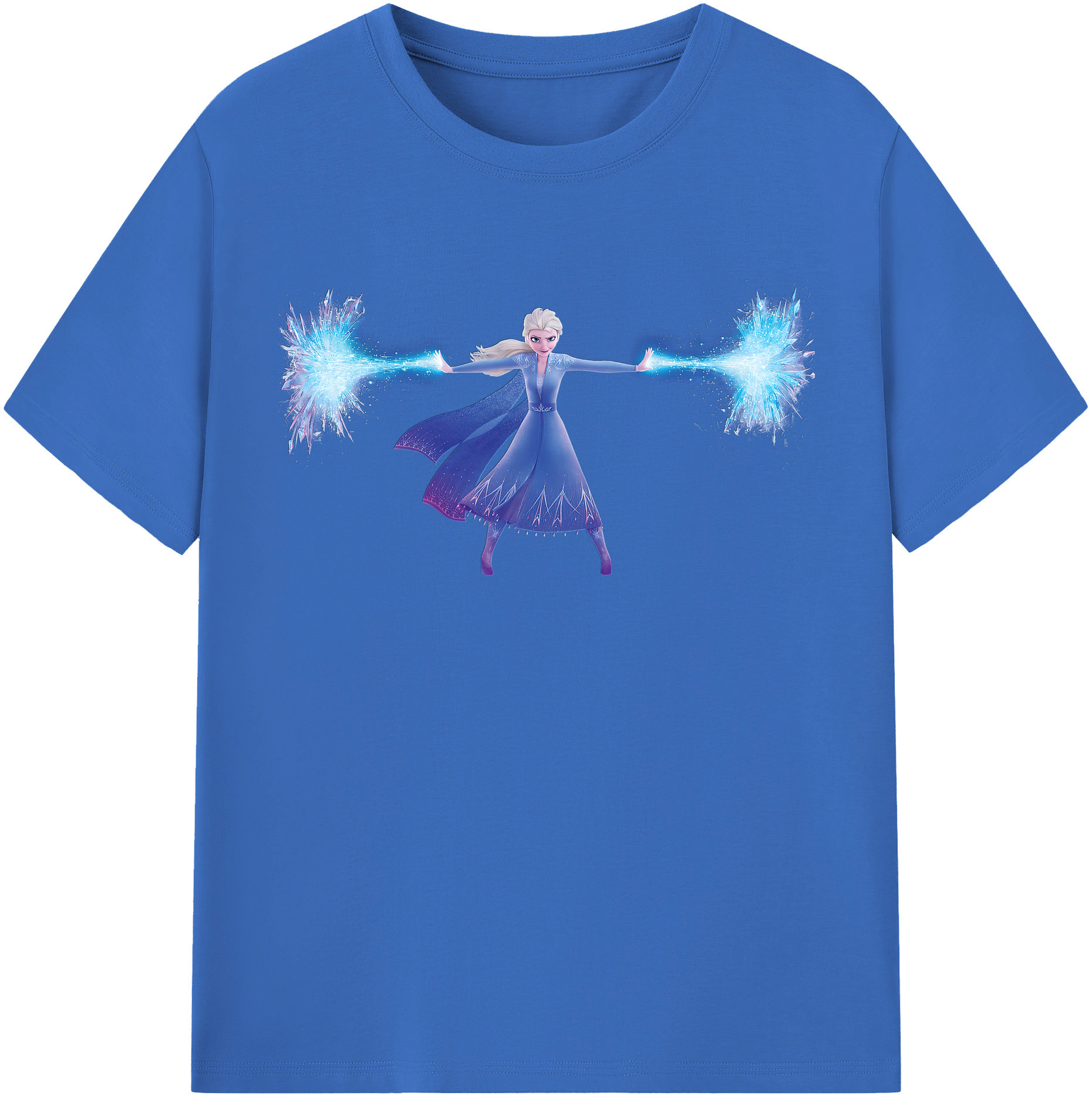 （画像用） アナと雪の女王 アンナ エルサ Frozen Anna Elsa 綿100％半袖Tシャツ（フロントプリント）