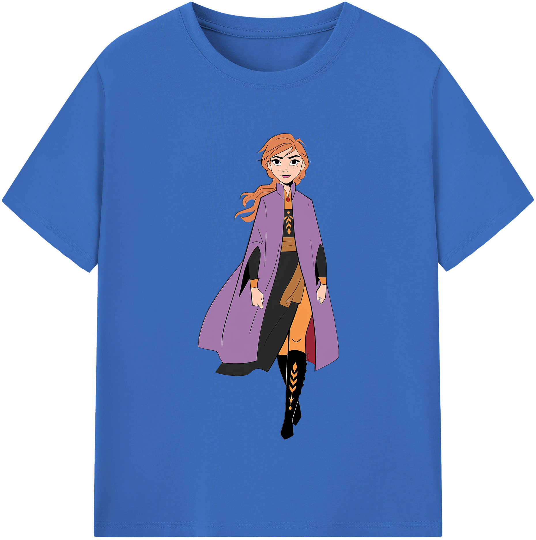 （画像用） アナと雪の女王 アンナ エルサ Frozen Anna Elsa 綿100％半袖Tシャツ（フロントプリント）