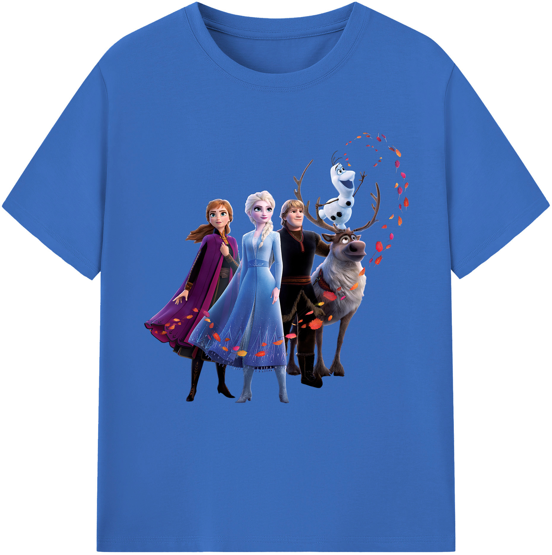 （画像用） アナと雪の女王 アンナ エルサ Frozen Anna Elsa 綿100％半袖Tシャツ（フロントプリント）