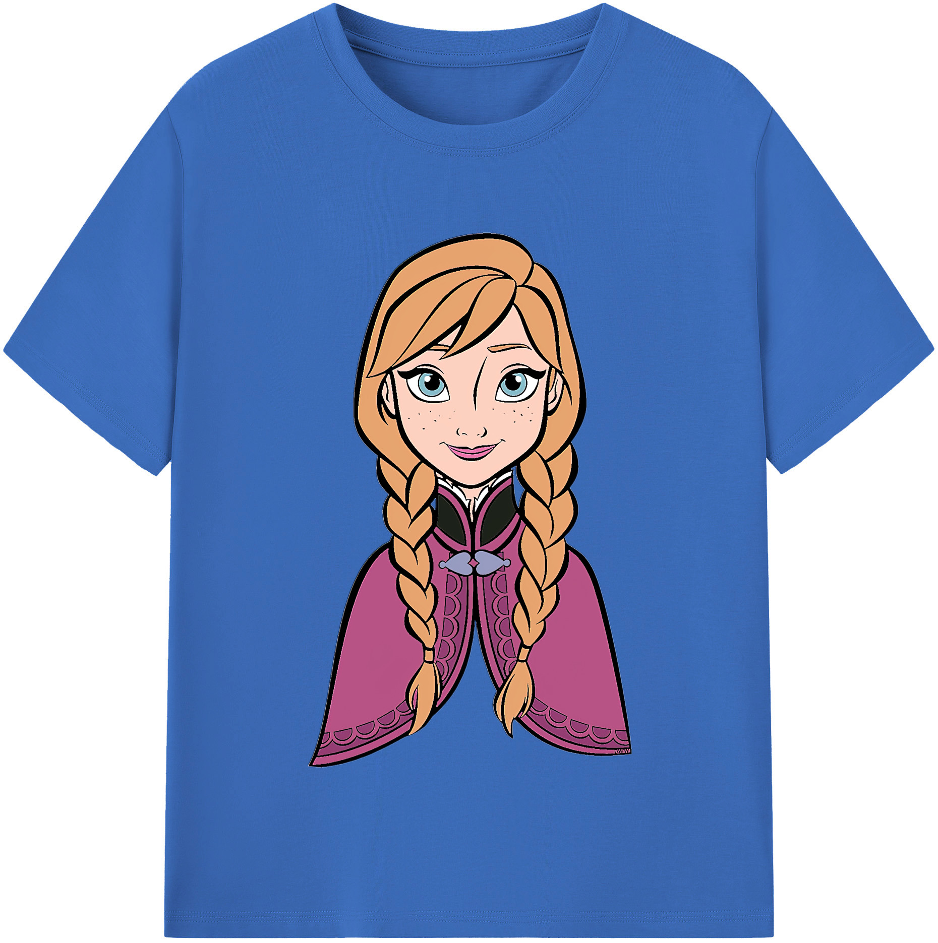 （画像用） アナと雪の女王 アンナ エルサ Frozen Anna Elsa 綿100％半袖Tシャツ（フロントプリント）