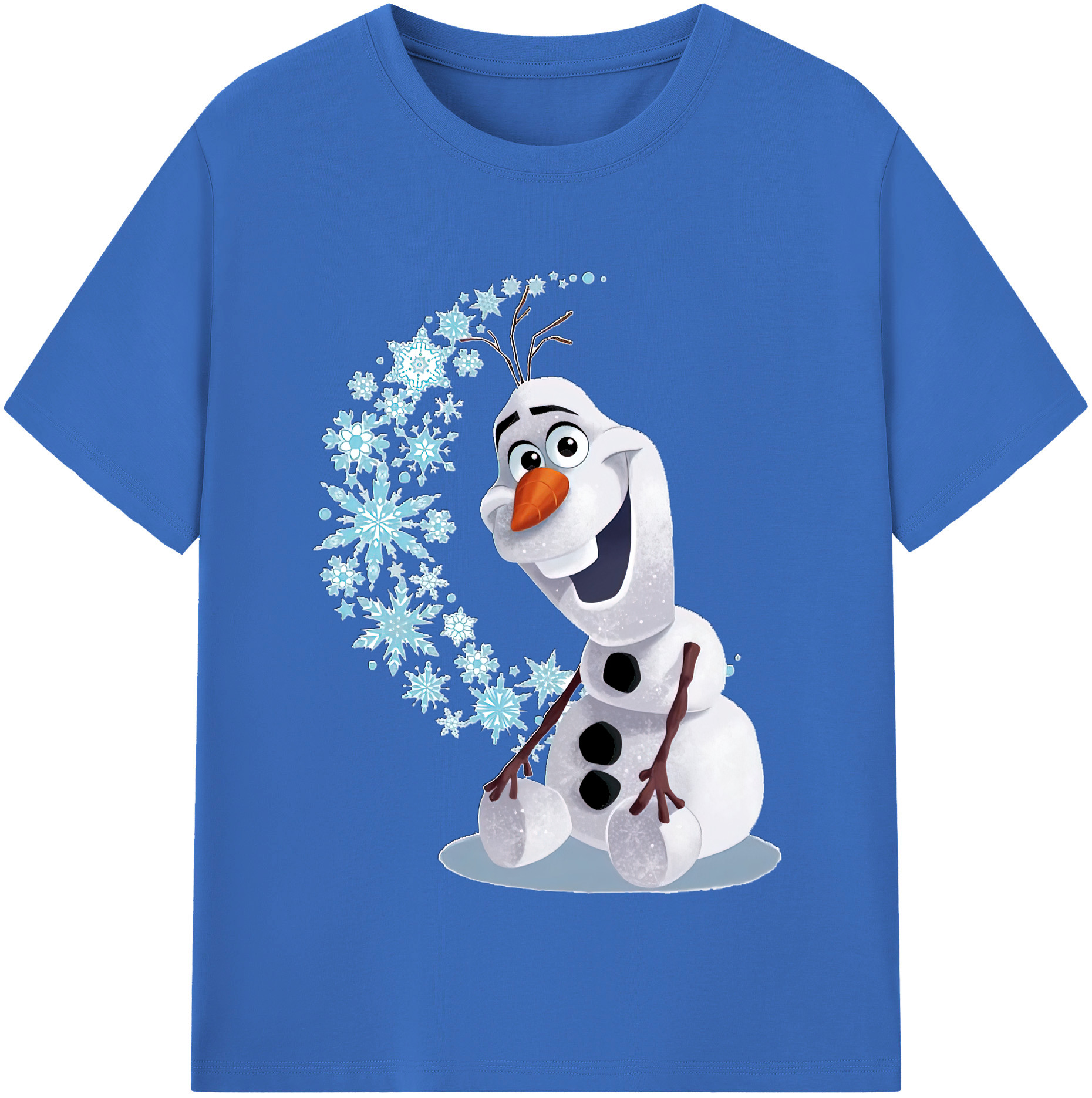 （画像用） アナと雪の女王 アンナ エルサ Frozen Anna Elsa 綿100％半袖Tシャツ（フロントプリント）