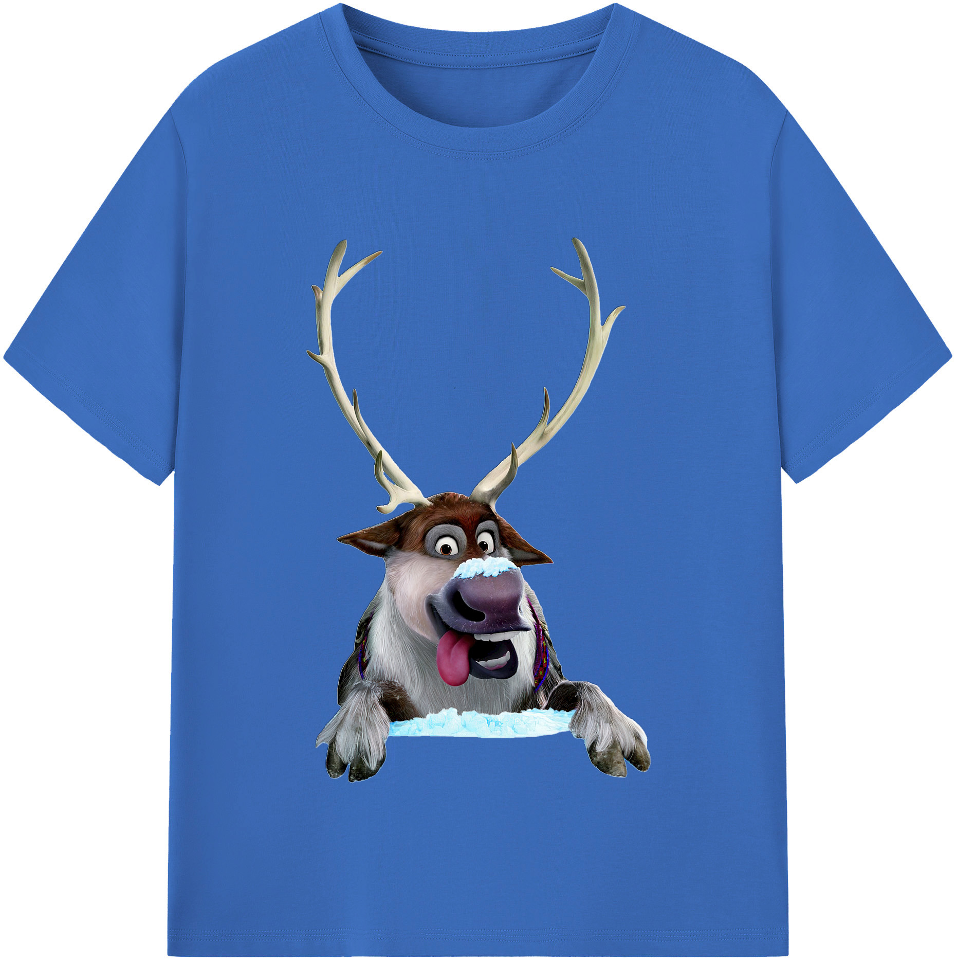 （画像用） アナと雪の女王 アンナ エルサ Frozen Anna Elsa 綿100％半袖Tシャツ（フロントプリント）