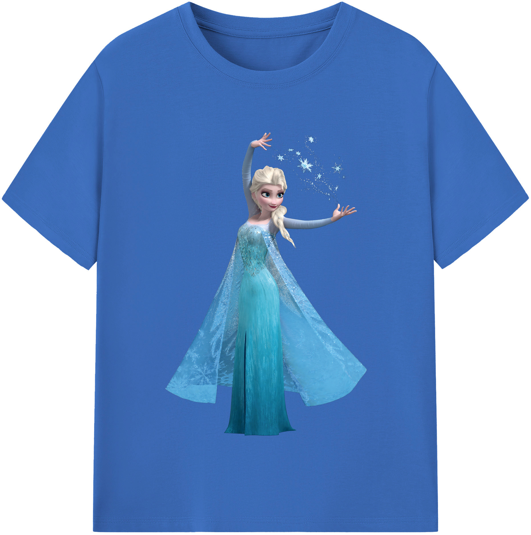 （画像用） アナと雪の女王 アンナ エルサ Frozen Anna Elsa 綿100％半袖Tシャツ（フロントプリント）