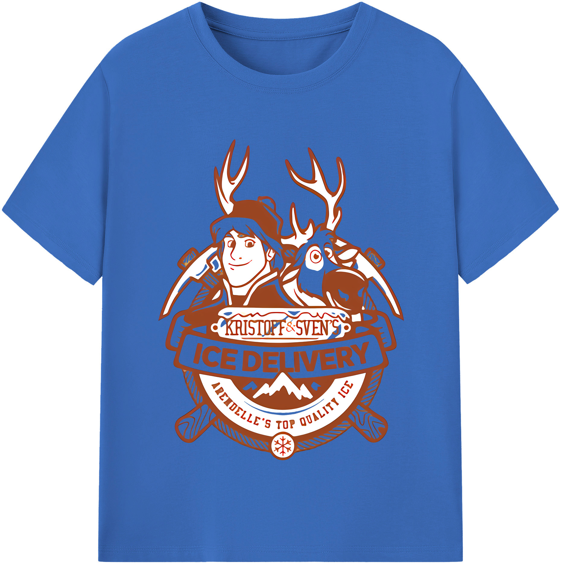 （画像用） アナと雪の女王 アンナ エルサ Frozen Anna Elsa 綿100％半袖Tシャツ（フロントプリント）