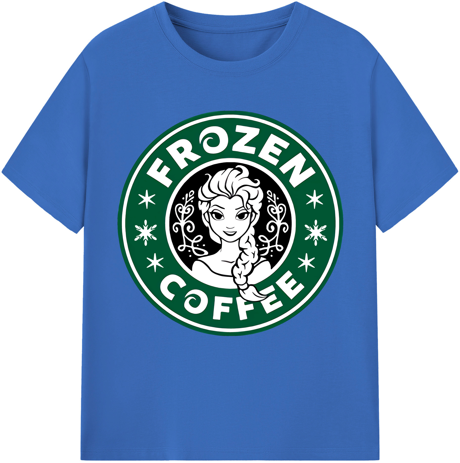 （画像用） アナと雪の女王 アンナ エルサ Frozen Anna Elsa 綿100％半袖Tシャツ（フロントプリント）