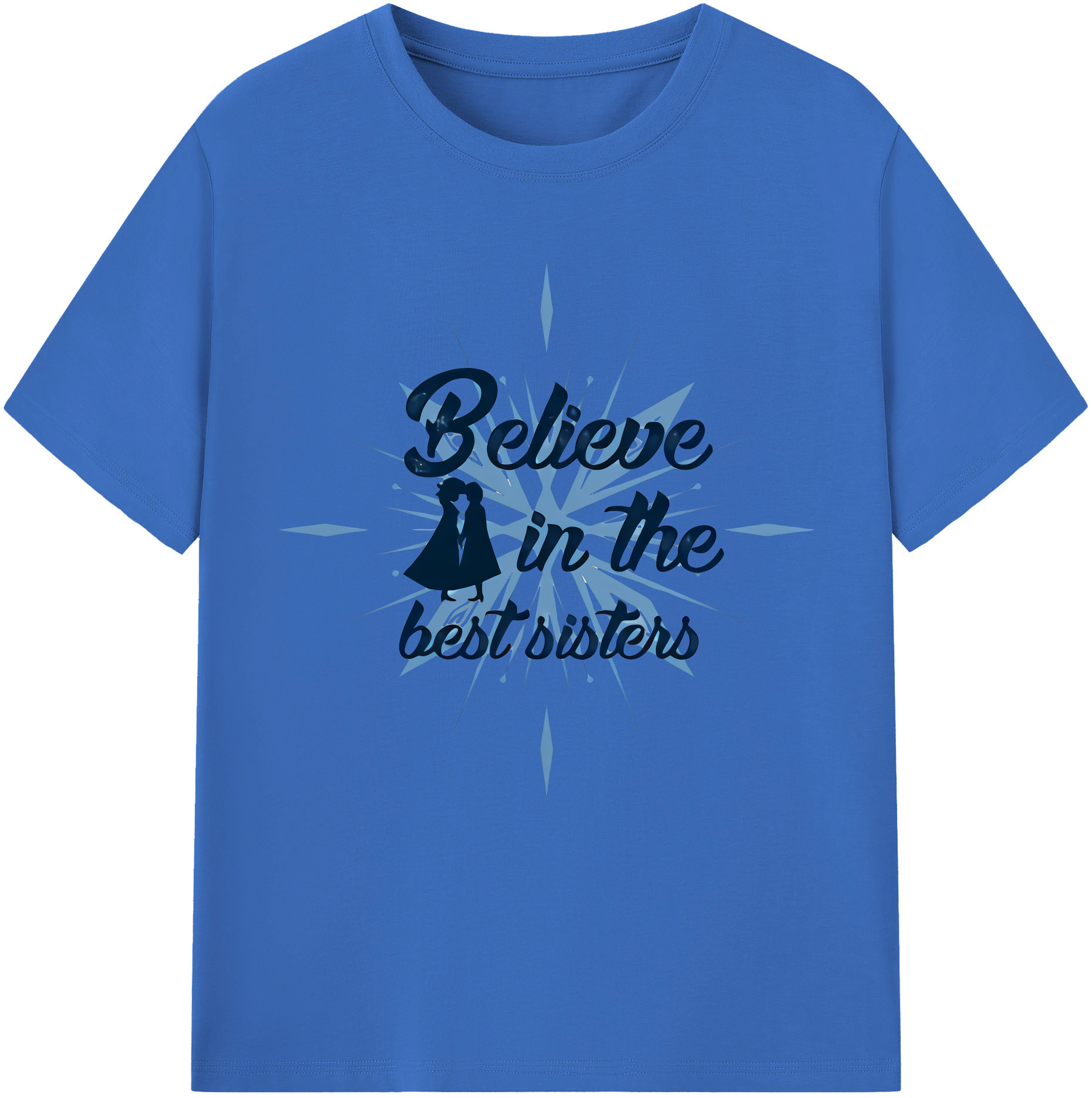 （画像用） アナと雪の女王 アンナ エルサ Frozen Anna Elsa 綿100％半袖Tシャツ（フロントプリント）
