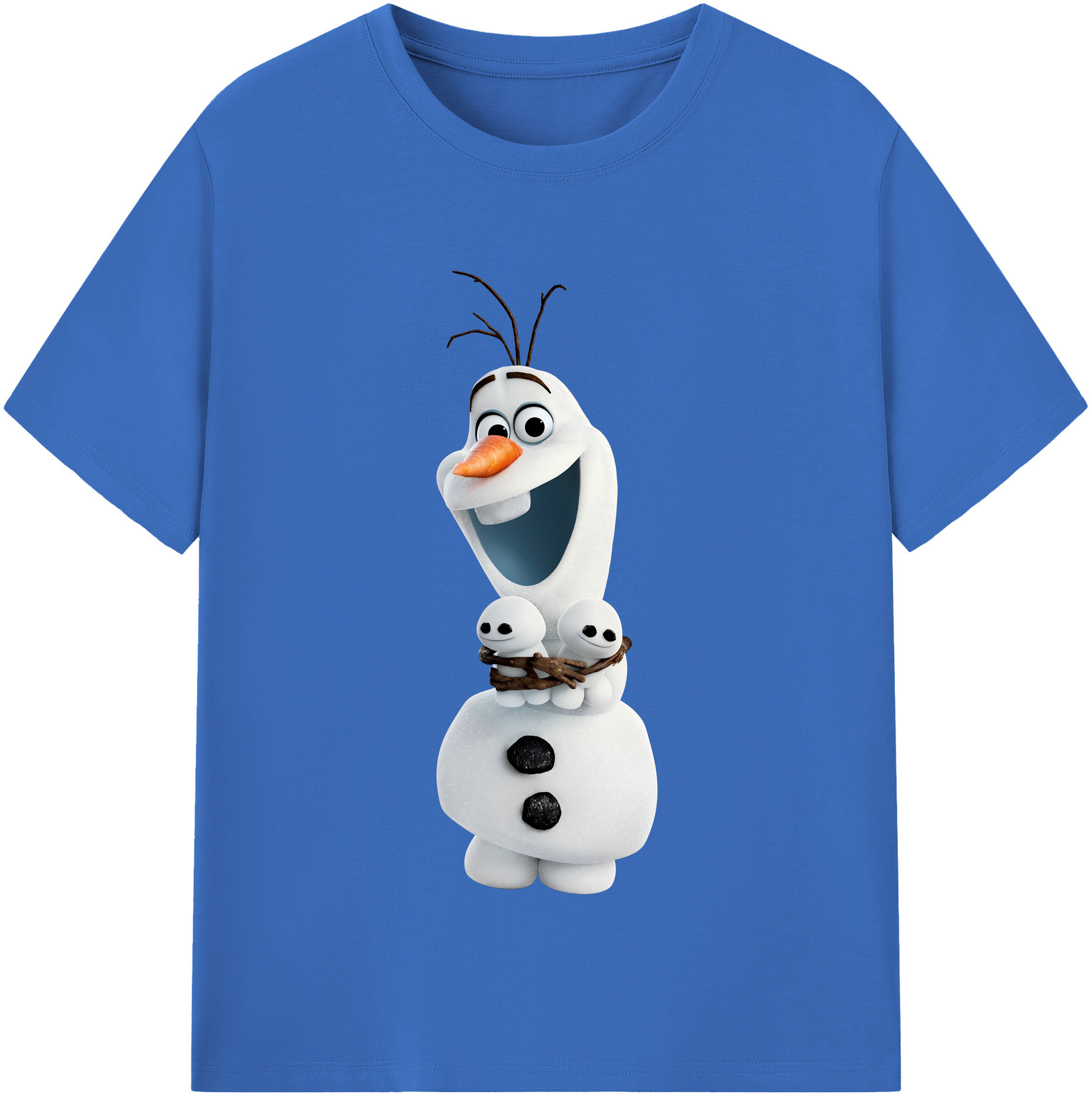 （画像用） アナと雪の女王 アンナ エルサ Frozen Anna Elsa 綿100％半袖Tシャツ（フロントプリント）