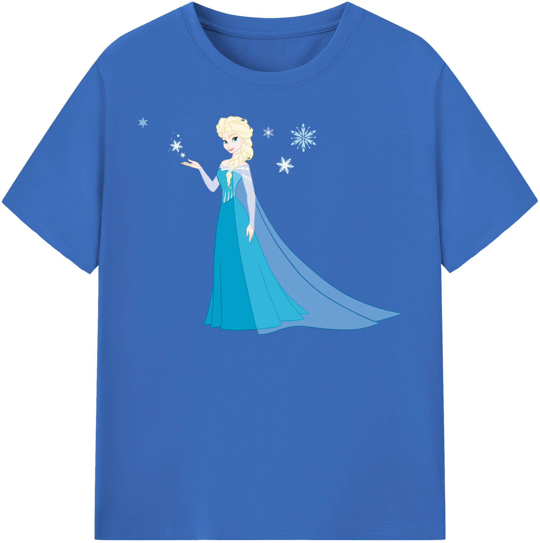（画像用） アナと雪の女王 アンナ エルサ Frozen Anna Elsa 綿100％半袖Tシャツ（フロントプリント）