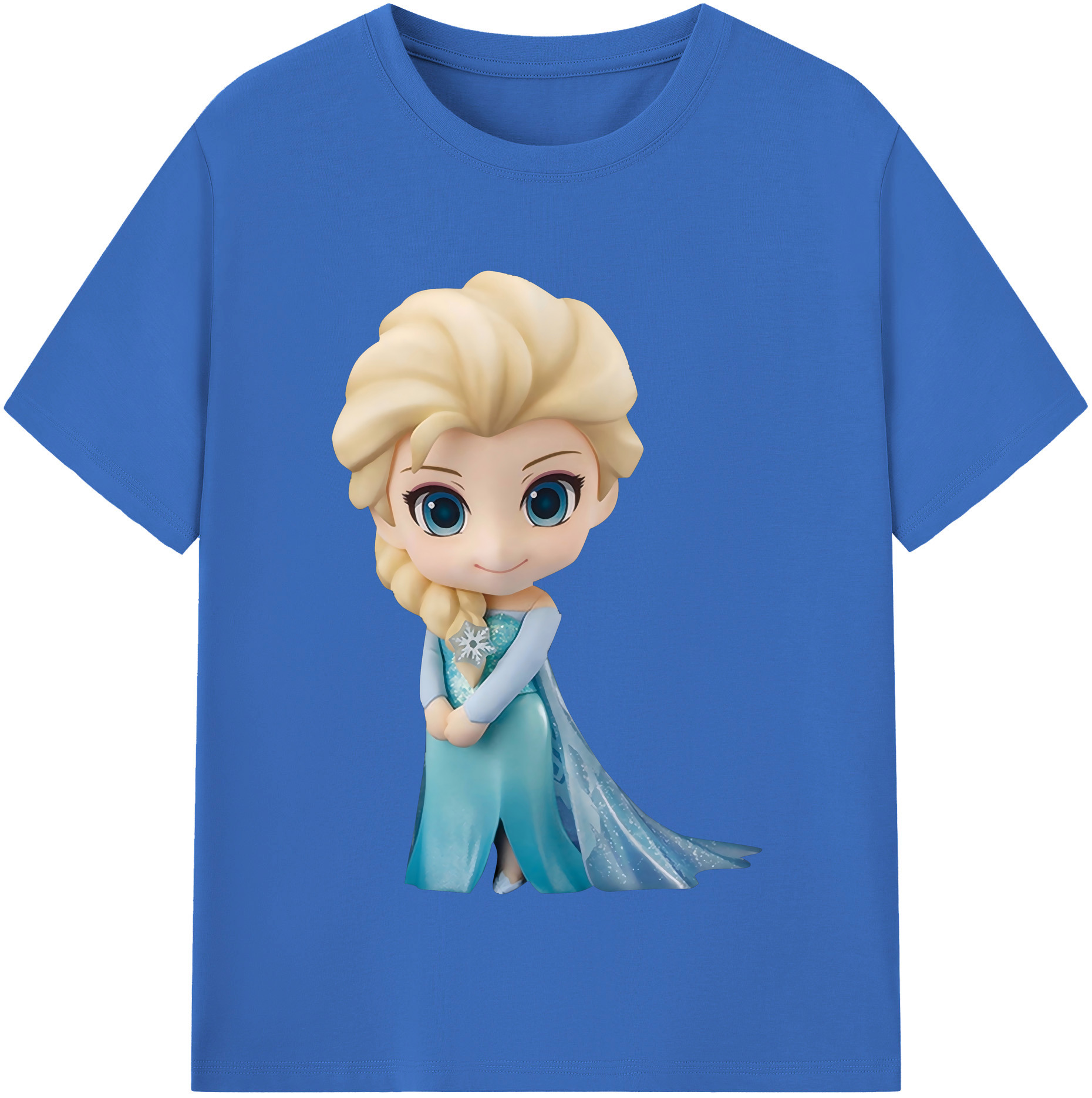 （画像用） アナと雪の女王 アンナ エルサ Frozen Anna Elsa 綿100％半袖Tシャツ（フロントプリント）