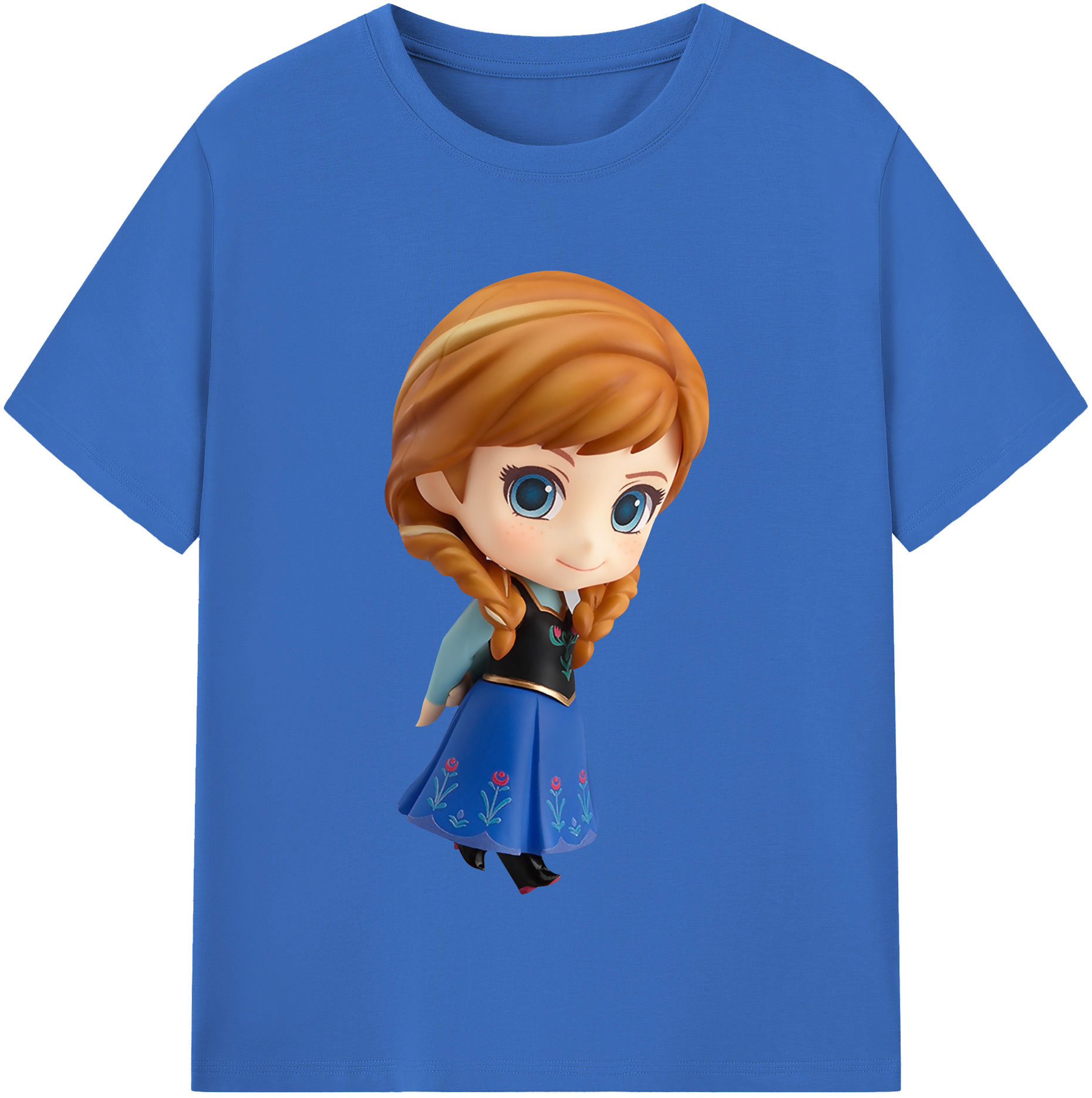 （画像用） アナと雪の女王 アンナ エルサ Frozen Anna Elsa 綿100％半袖Tシャツ（フロントプリント）