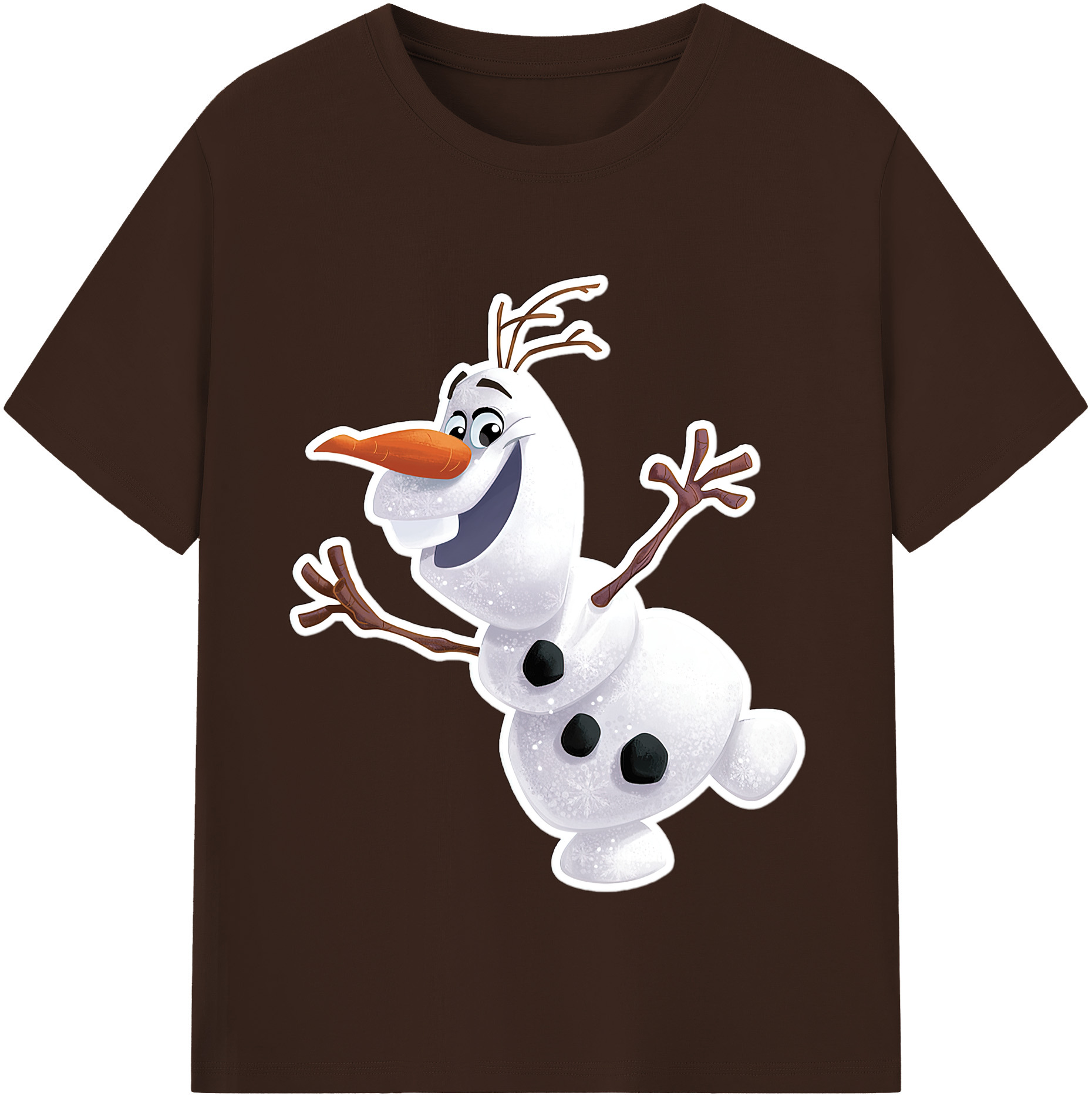 （画像用） アナと雪の女王 アンナ エルサ Frozen Anna Elsa 綿100％半袖Tシャツ（フロントプリント）