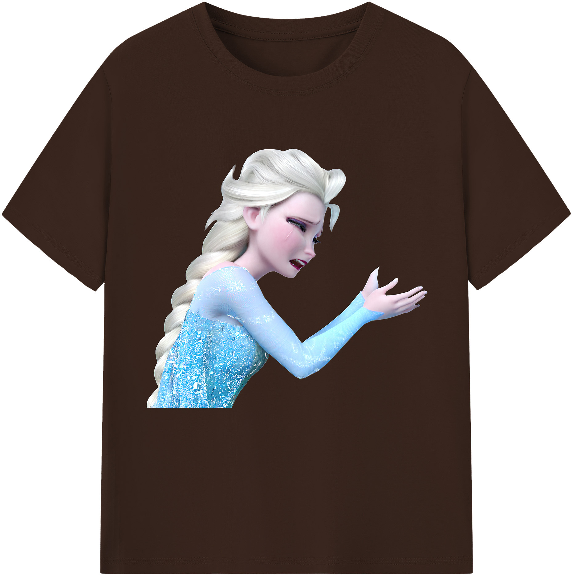 （画像用） アナと雪の女王 アンナ エルサ Frozen Anna Elsa 綿100％半袖Tシャツ（フロントプリント）