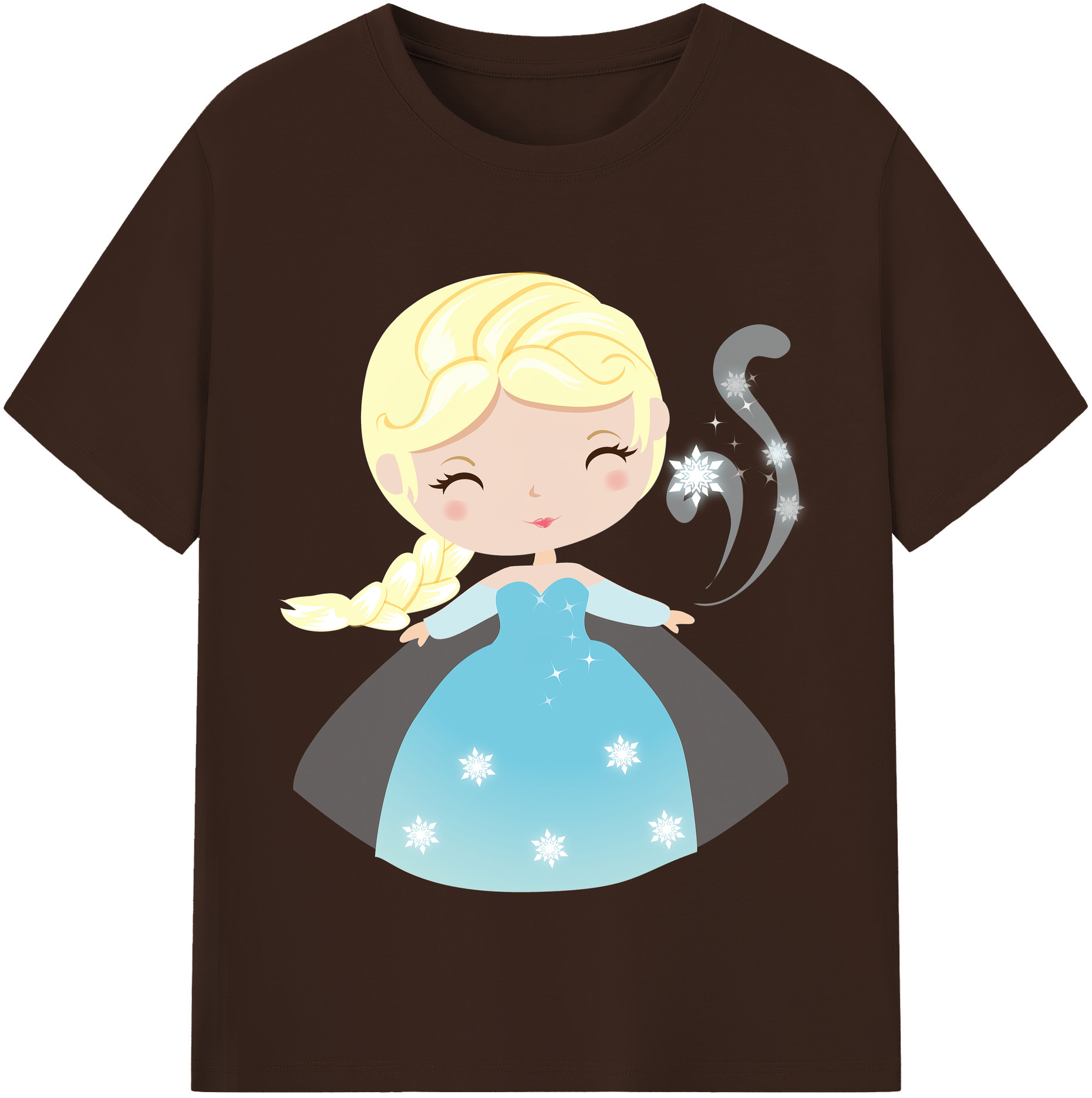 （画像用） アナと雪の女王 アンナ エルサ Frozen Anna Elsa 綿100％半袖Tシャツ（フロントプリント）