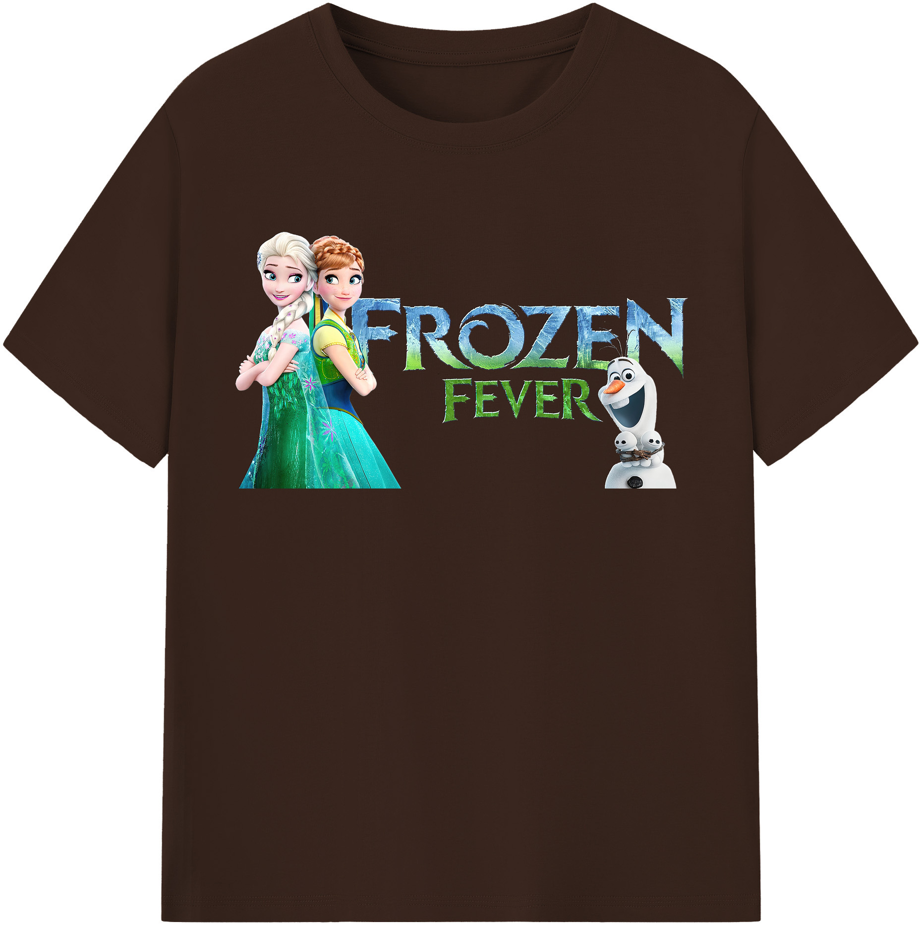 （画像用） アナと雪の女王 アンナ エルサ Frozen Anna Elsa 綿100％半袖Tシャツ（フロントプリント）