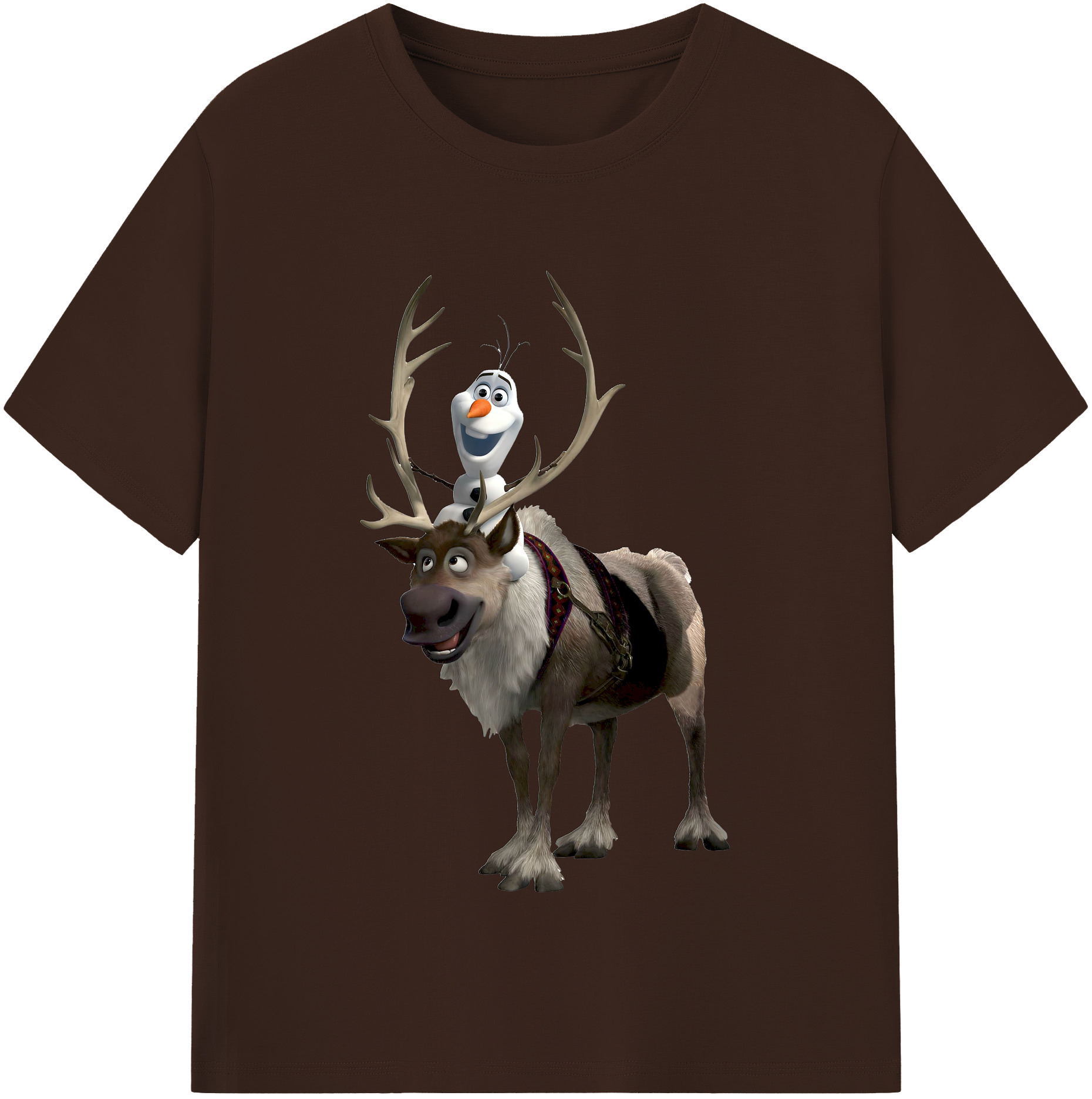 （画像用） アナと雪の女王 アンナ エルサ Frozen Anna Elsa 綿100％半袖Tシャツ（フロントプリント）