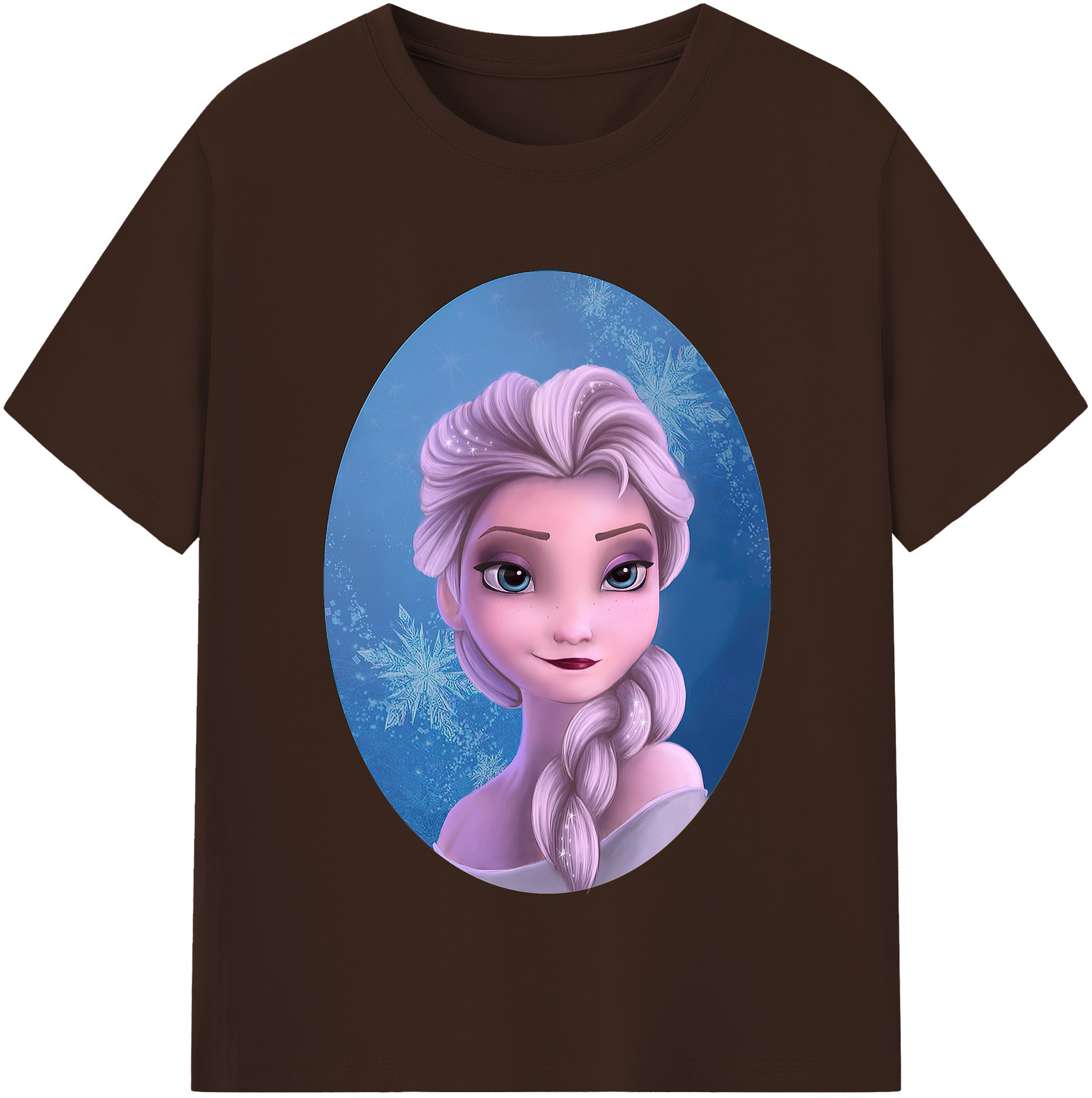 （画像用） アナと雪の女王 アンナ エルサ Frozen Anna Elsa 綿100％半袖Tシャツ（フロントプリント）