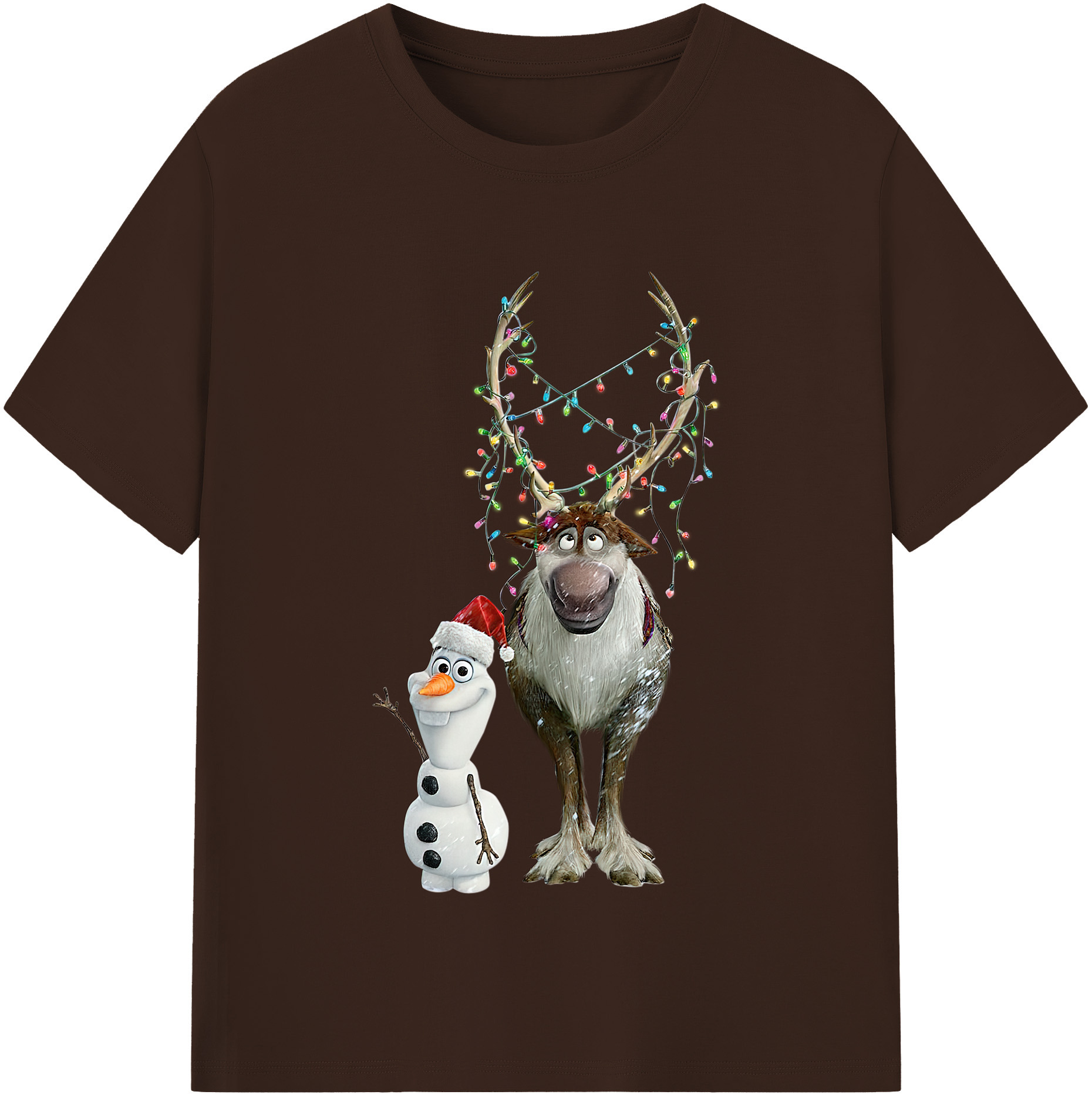 （画像用） アナと雪の女王 アンナ エルサ Frozen Anna Elsa 綿100％半袖Tシャツ（フロントプリント）
