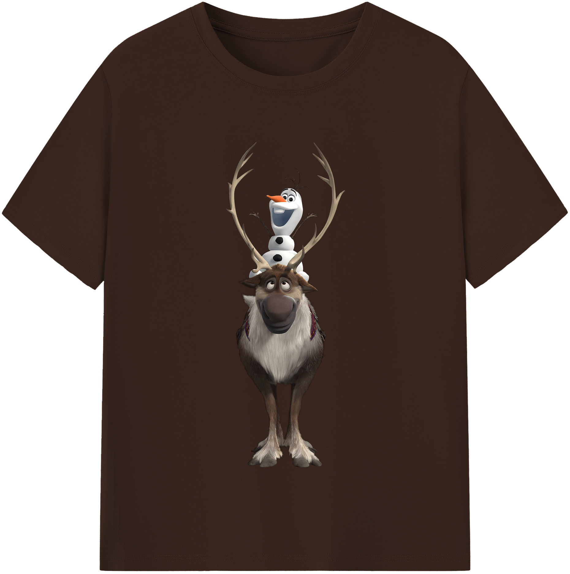 （画像用） アナと雪の女王 アンナ エルサ Frozen Anna Elsa 綿100％半袖Tシャツ（フロントプリント）