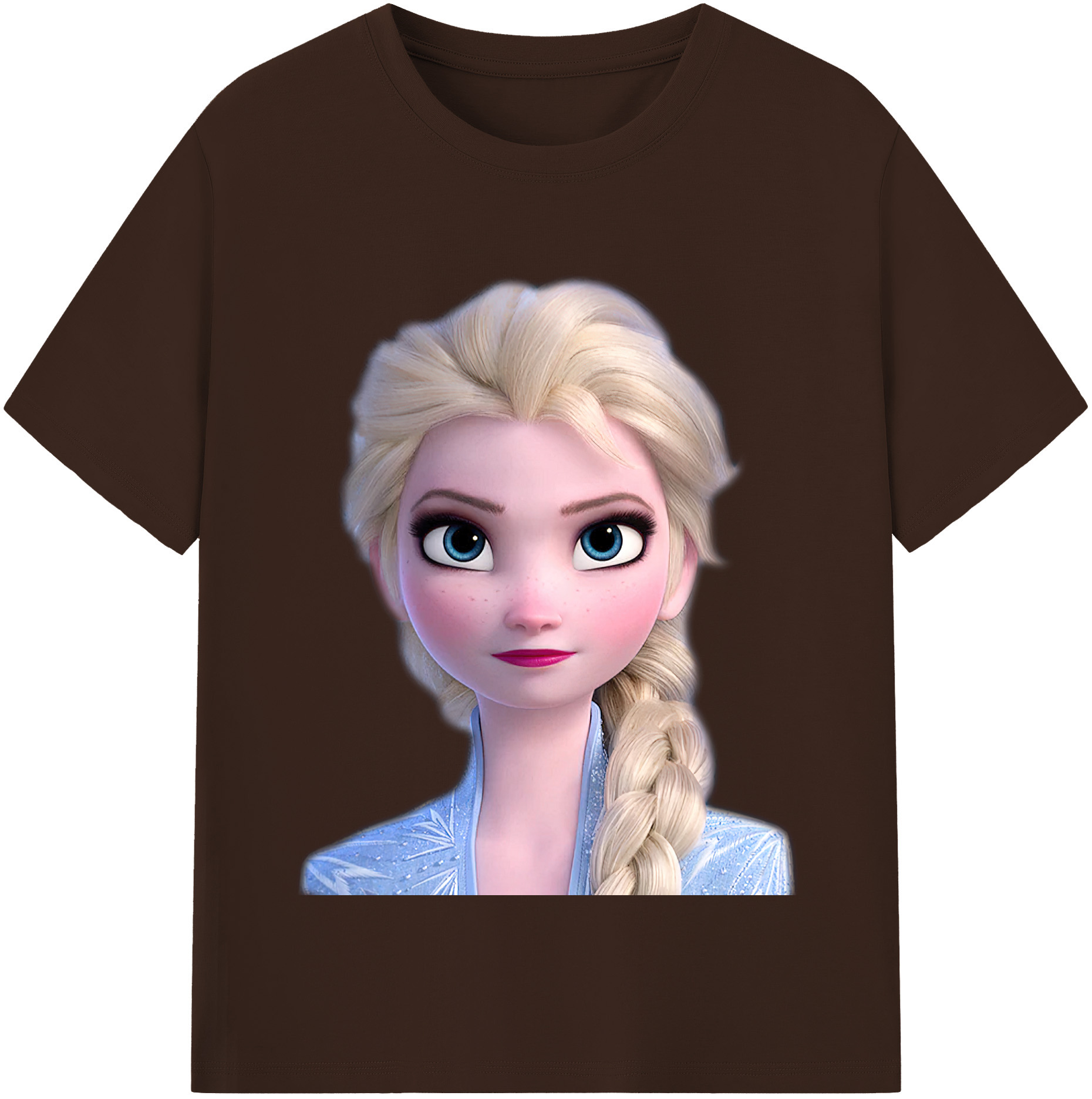 （画像用） アナと雪の女王 アンナ エルサ Frozen Anna Elsa 綿100％半袖Tシャツ（フロントプリント）