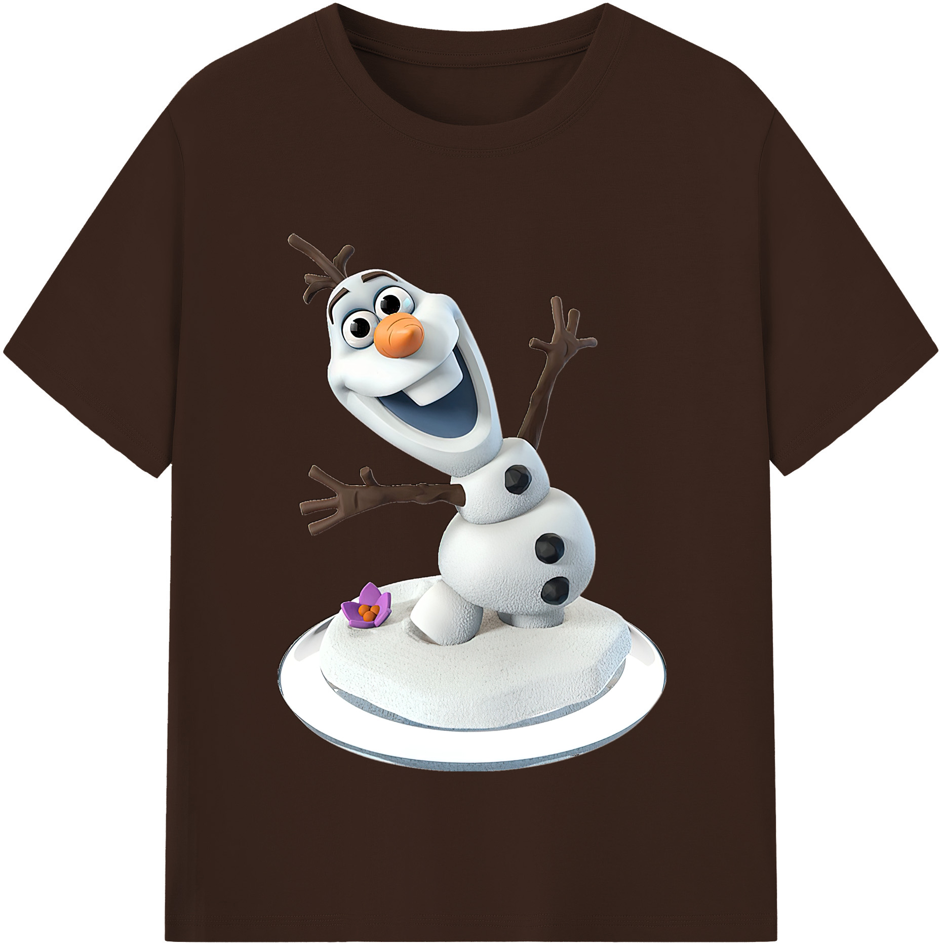 （画像用） アナと雪の女王 アンナ エルサ Frozen Anna Elsa 綿100％半袖Tシャツ（フロントプリント）