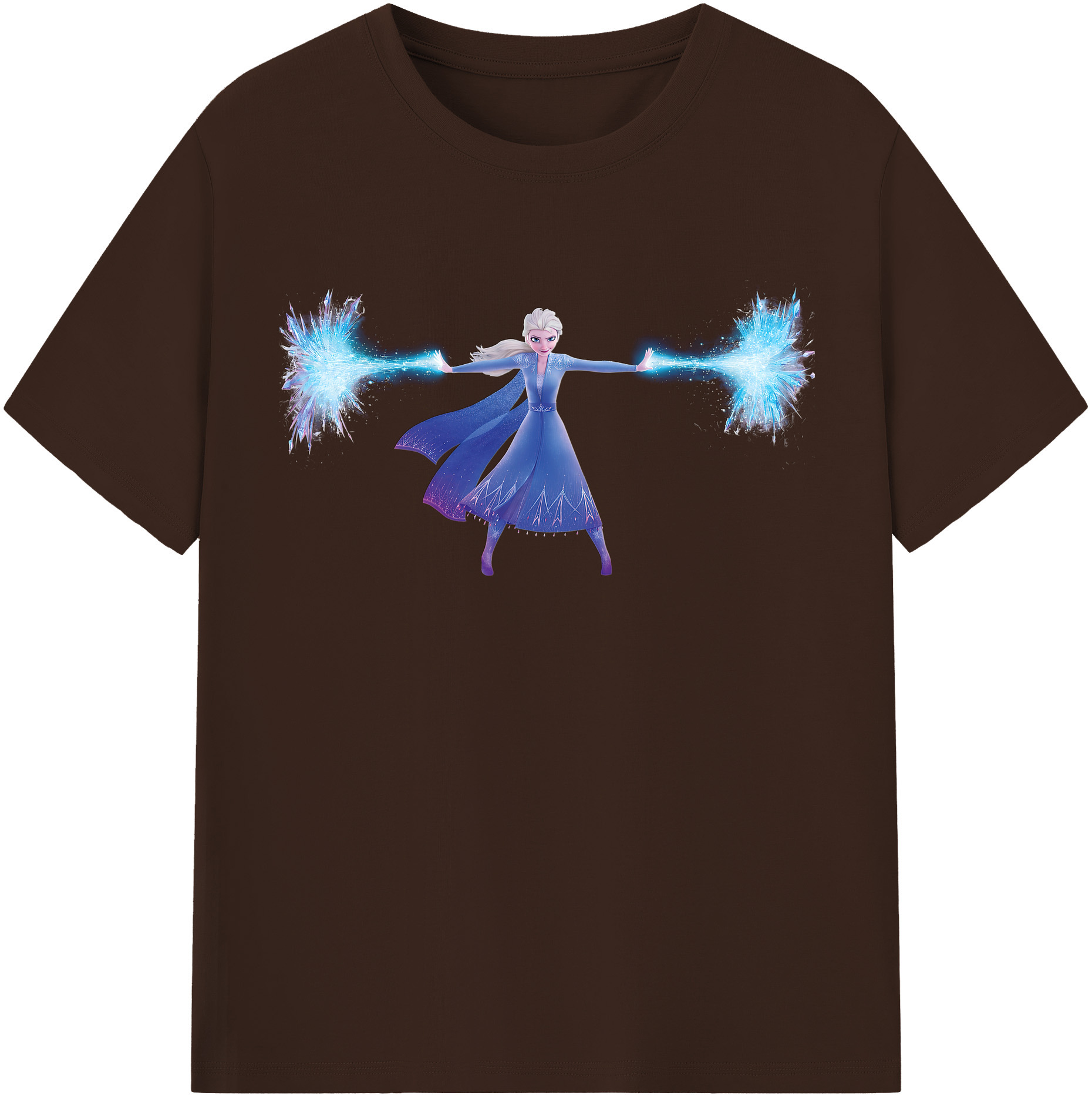 （画像用） アナと雪の女王 アンナ エルサ Frozen Anna Elsa 綿100％半袖Tシャツ（フロントプリント）