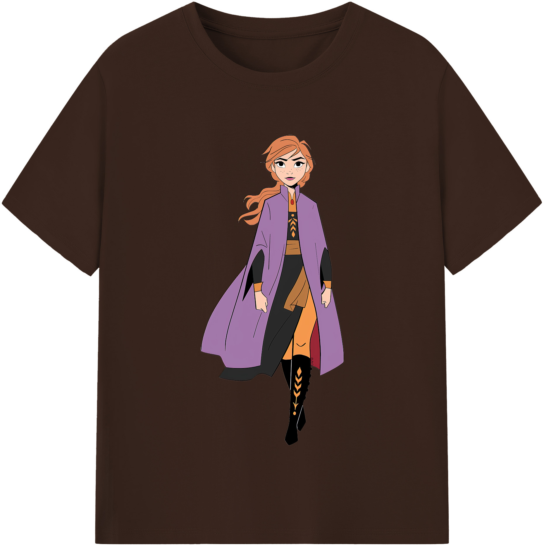 （画像用） アナと雪の女王 アンナ エルサ Frozen Anna Elsa 綿100％半袖Tシャツ（フロントプリント）