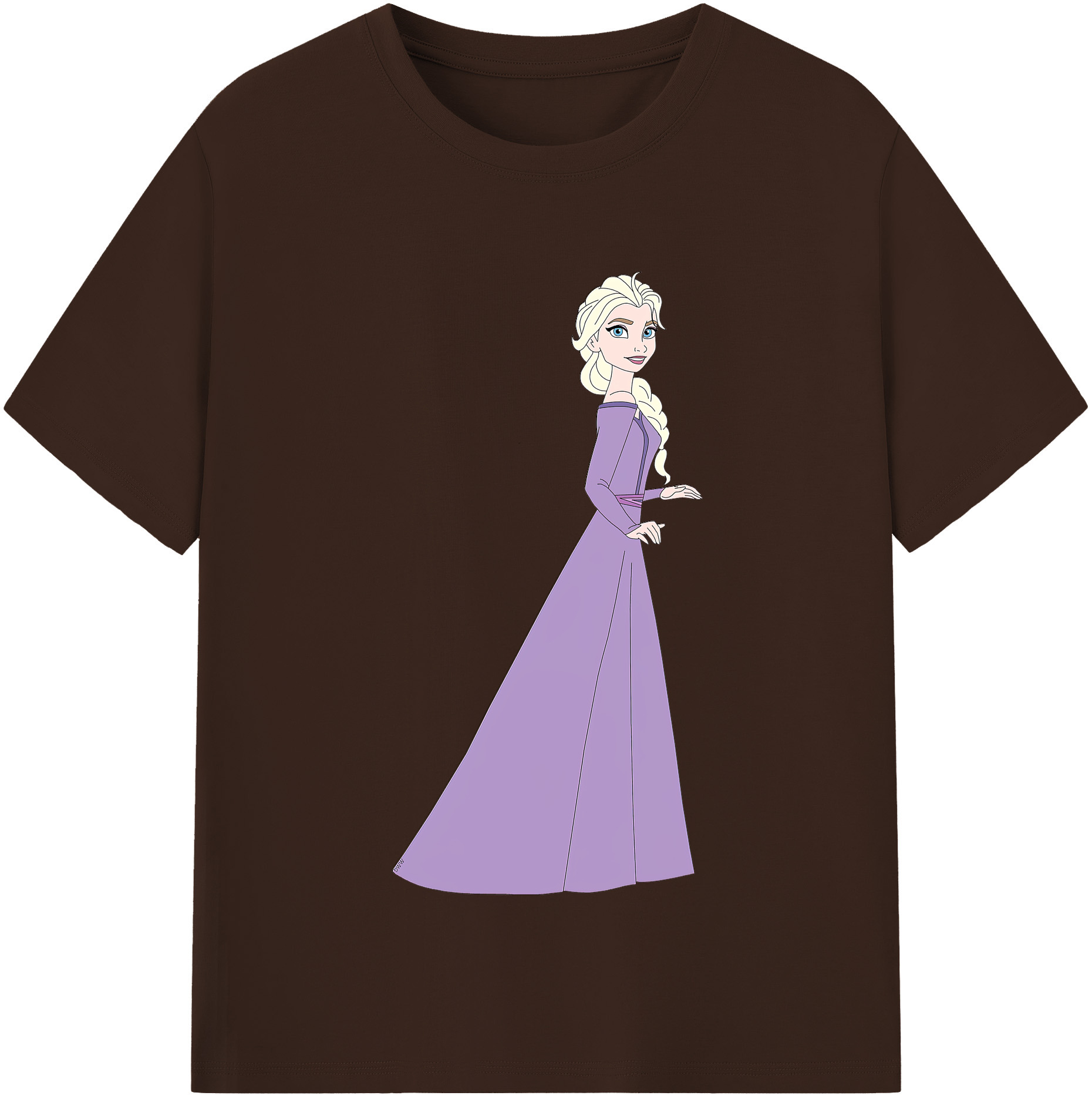 （画像用） アナと雪の女王 アンナ エルサ Frozen Anna Elsa 綿100％半袖Tシャツ（フロントプリント）