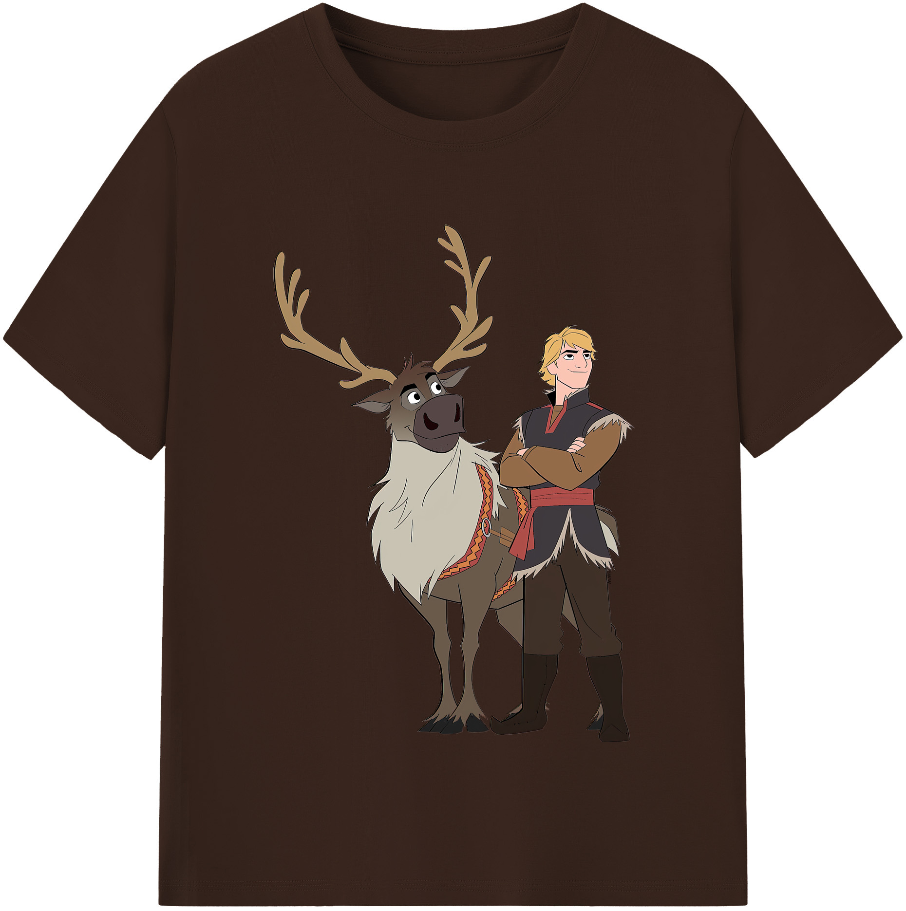 （画像用） アナと雪の女王 アンナ エルサ Frozen Anna Elsa 綿100％半袖Tシャツ（フロントプリント）