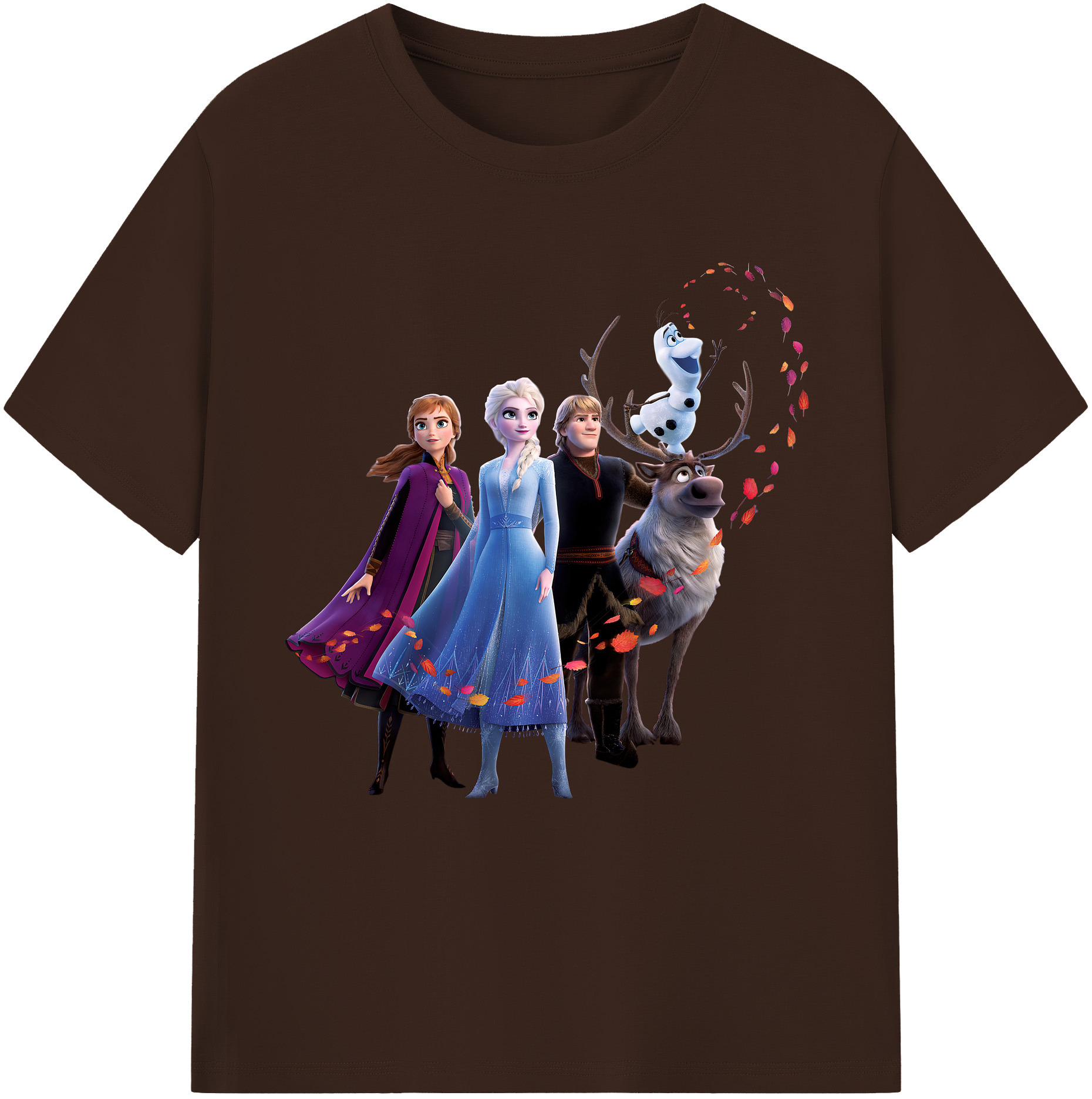 （画像用） アナと雪の女王 アンナ エルサ Frozen Anna Elsa 綿100％半袖Tシャツ（フロントプリント）