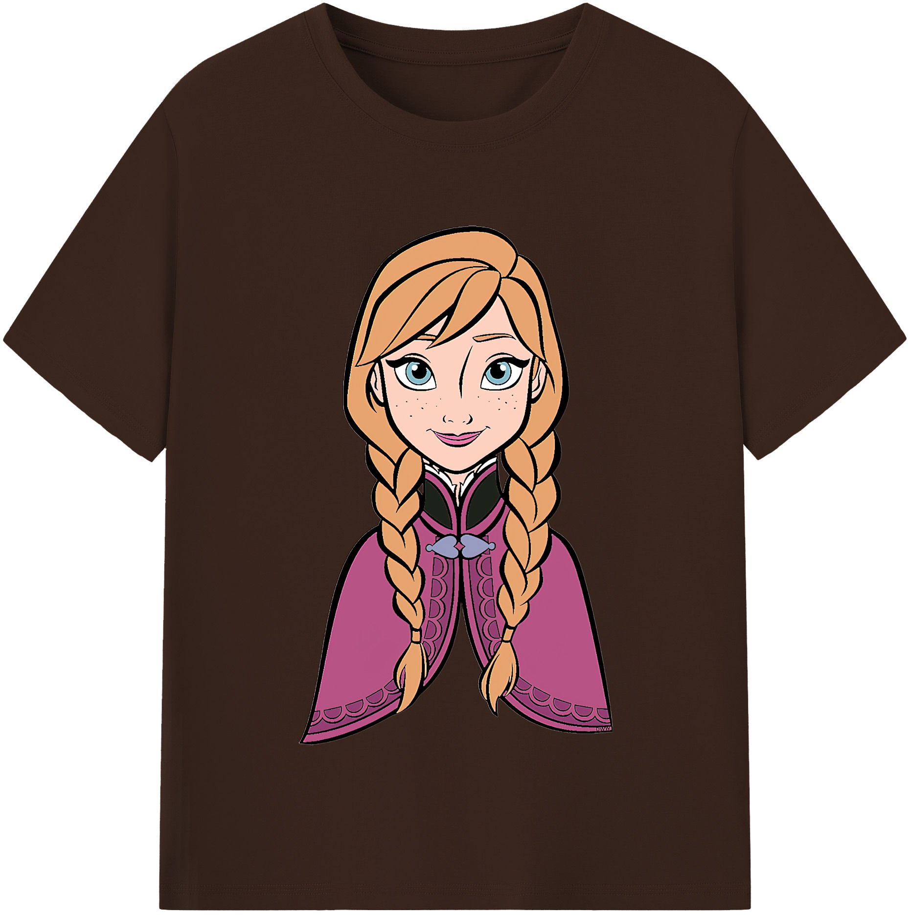 （画像用） アナと雪の女王 アンナ エルサ Frozen Anna Elsa 綿100％半袖Tシャツ（フロントプリント）