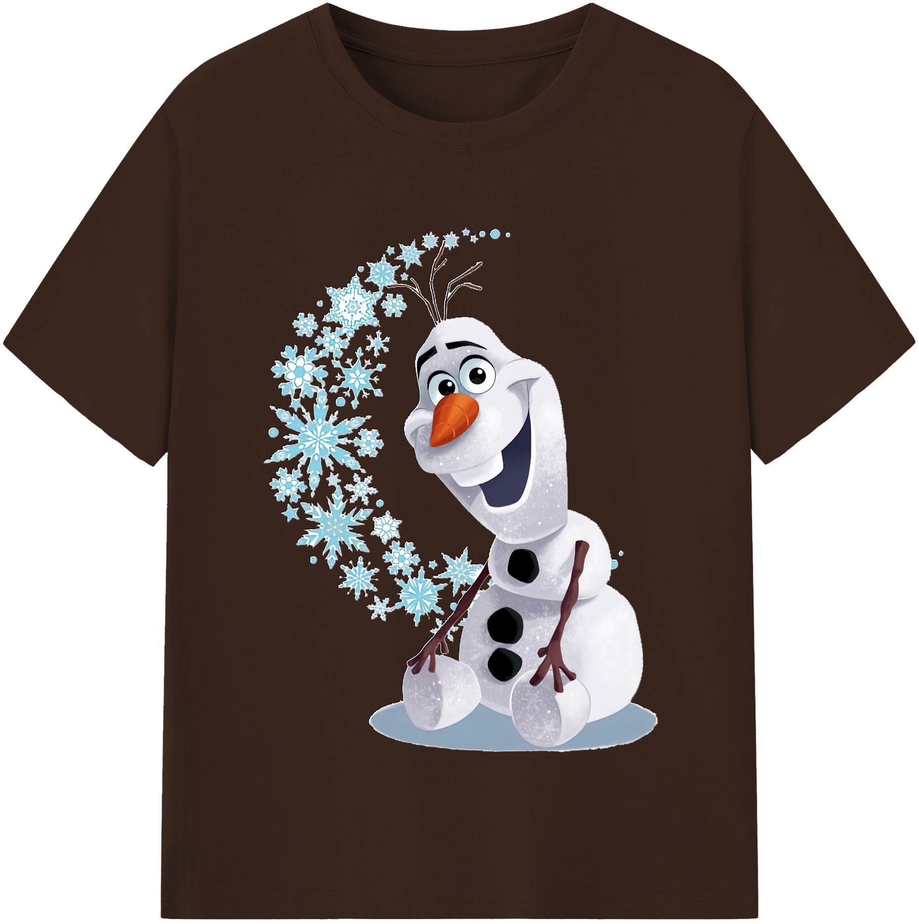 （画像用） アナと雪の女王 アンナ エルサ Frozen Anna Elsa 綿100％半袖Tシャツ（フロントプリント）
