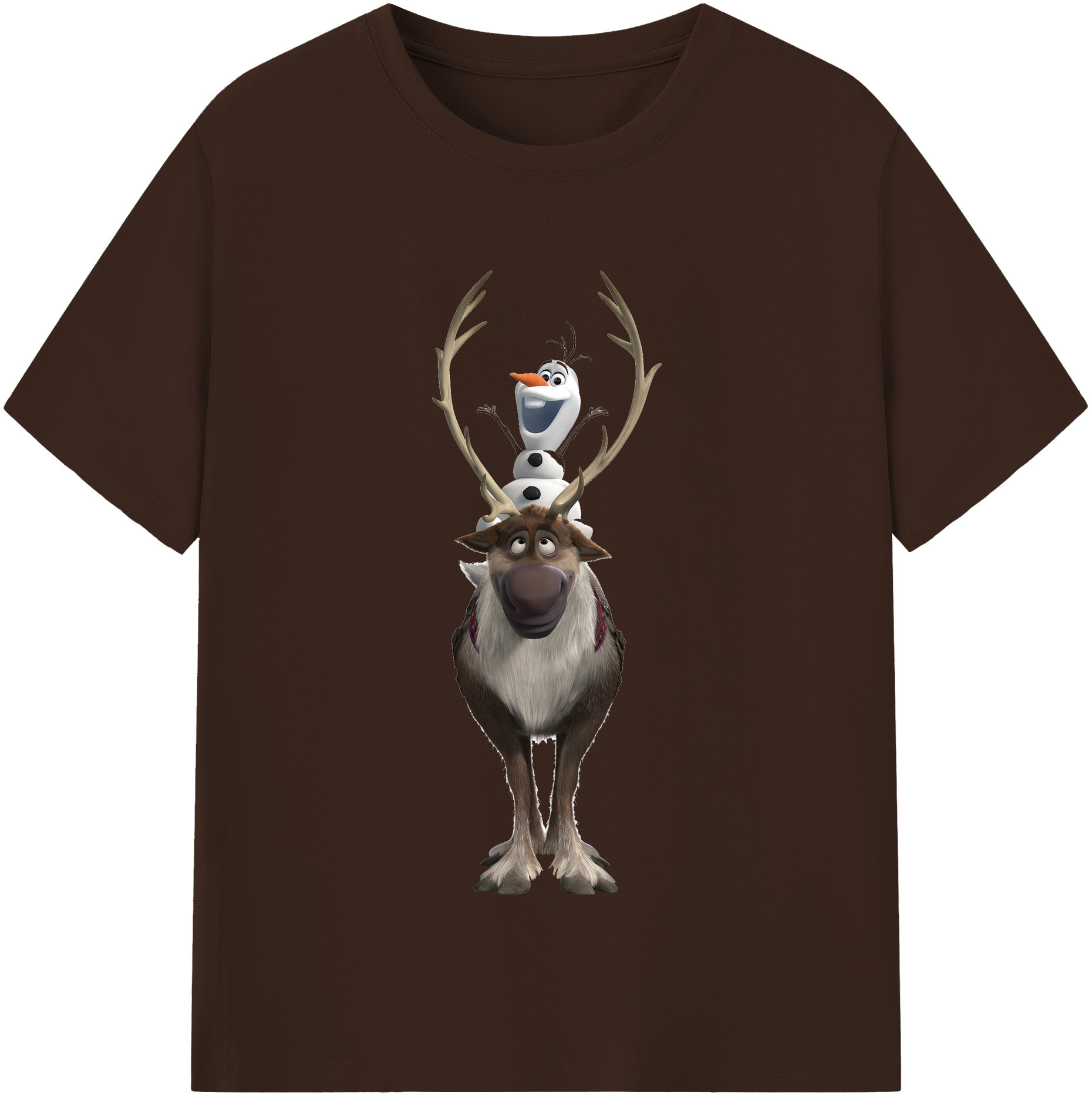 （画像用） アナと雪の女王 アンナ エルサ Frozen Anna Elsa 綿100％半袖Tシャツ（フロントプリント）