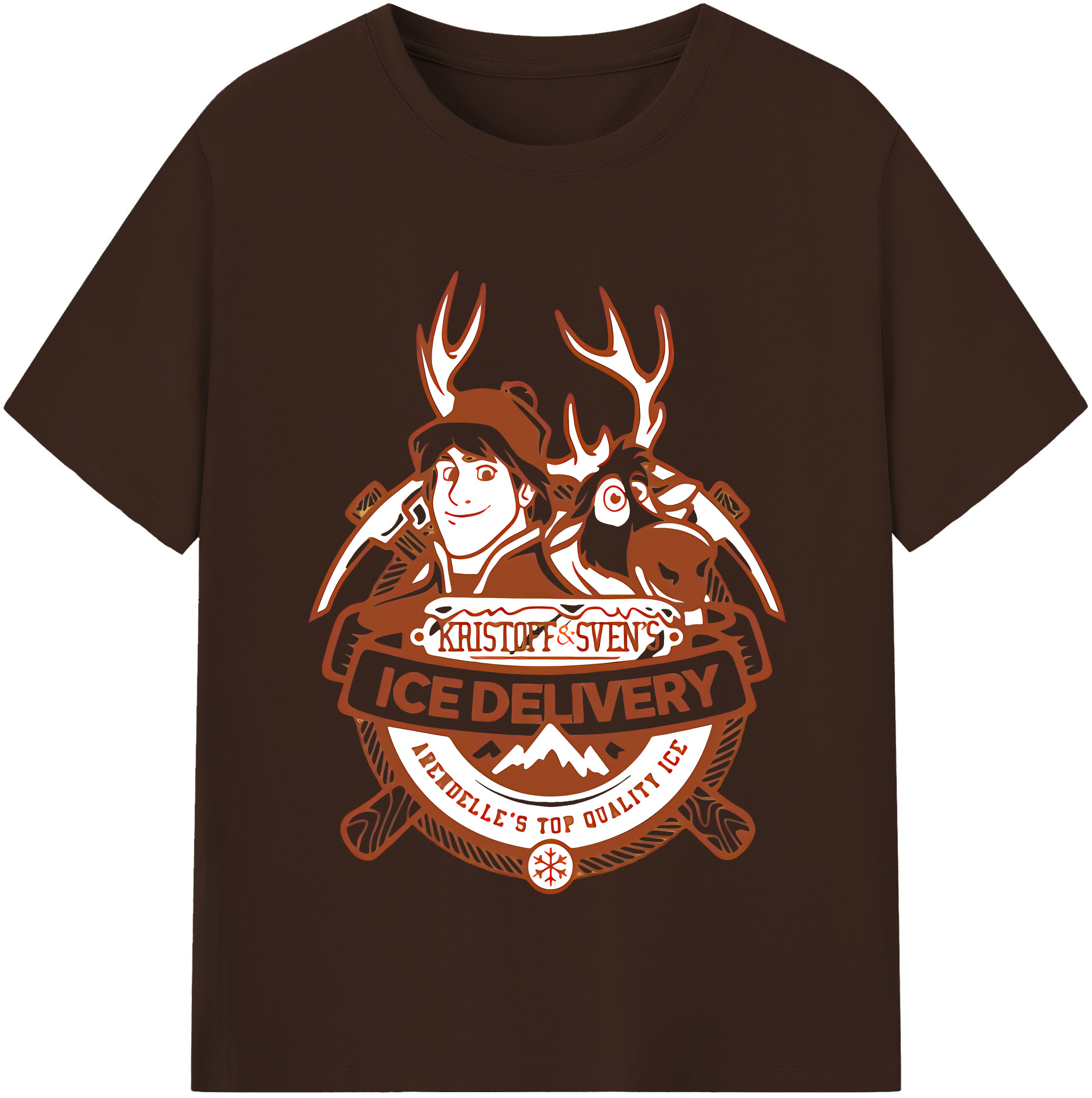 （画像用） アナと雪の女王 アンナ エルサ Frozen Anna Elsa 綿100％半袖Tシャツ（フロントプリント）