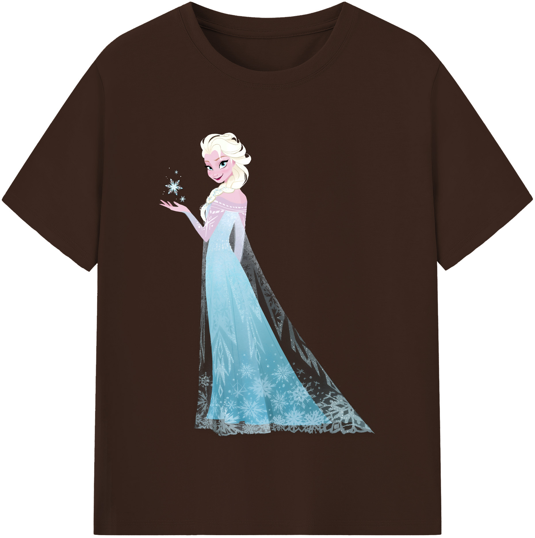 （画像用） アナと雪の女王 アンナ エルサ Frozen Anna Elsa 綿100％半袖Tシャツ（フロントプリント）