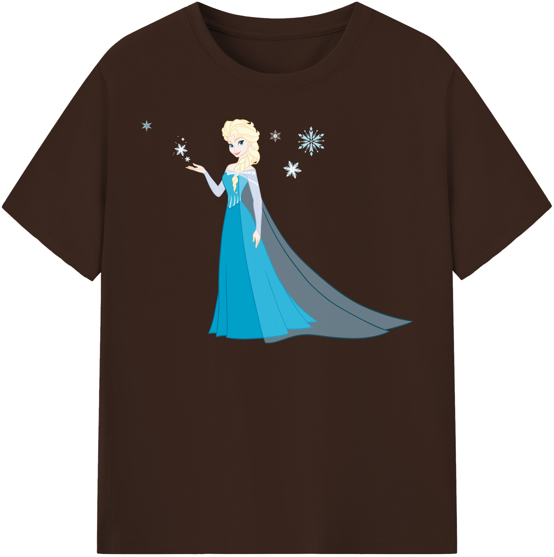 （画像用） アナと雪の女王 アンナ エルサ Frozen Anna Elsa 綿100％半袖Tシャツ（フロントプリント）
