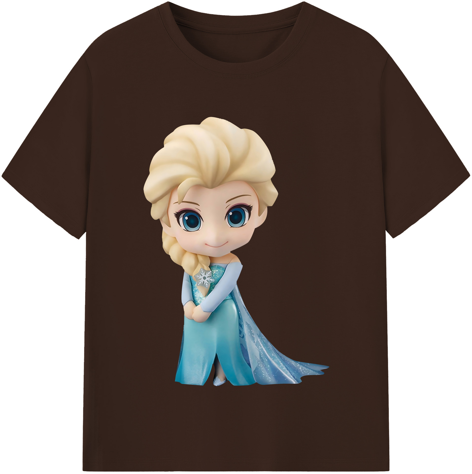 （画像用） アナと雪の女王 アンナ エルサ Frozen Anna Elsa 綿100％半袖Tシャツ（フロントプリント）