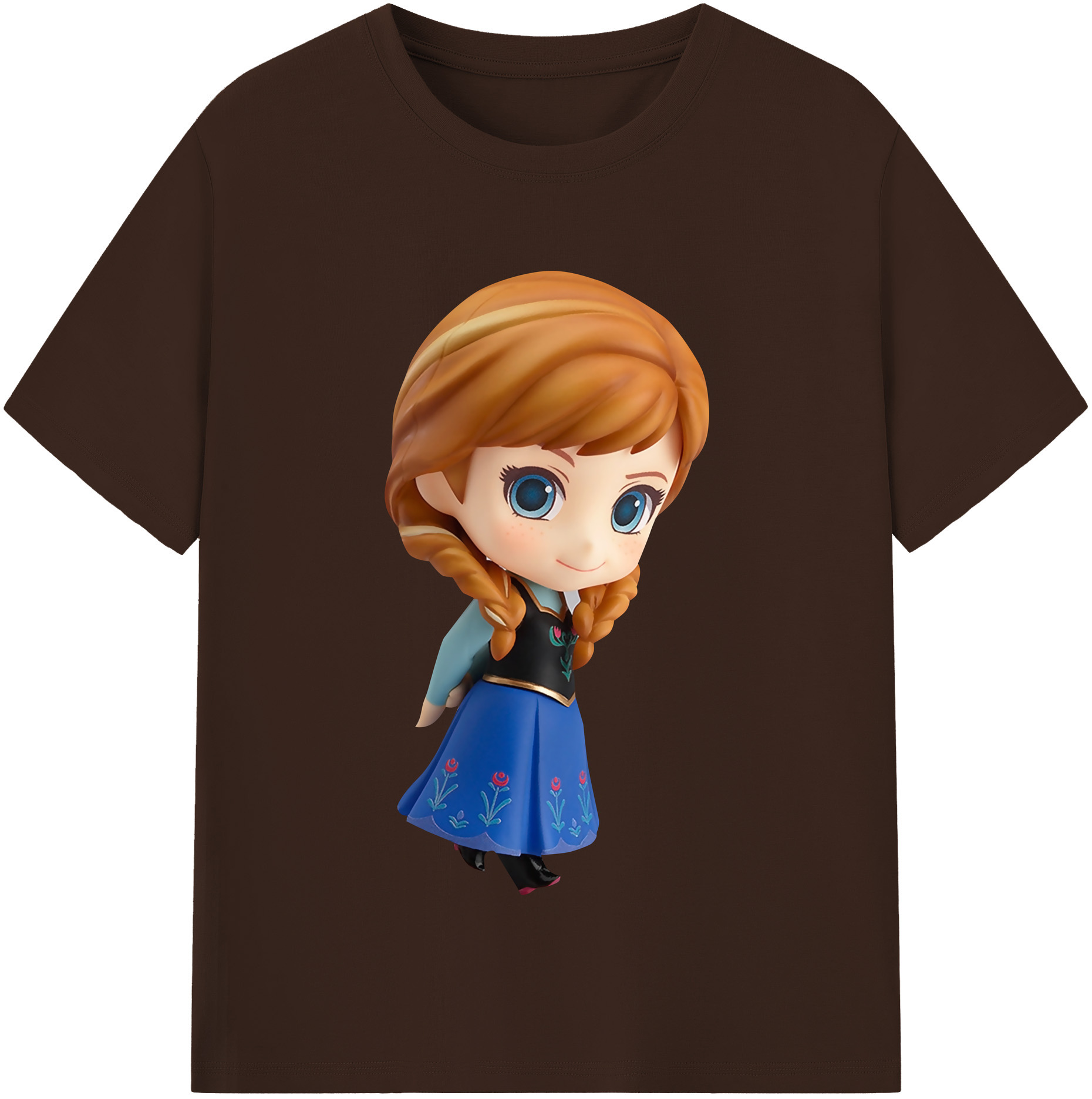 （画像用） アナと雪の女王 アンナ エルサ Frozen Anna Elsa 綿100％半袖Tシャツ（フロントプリント）